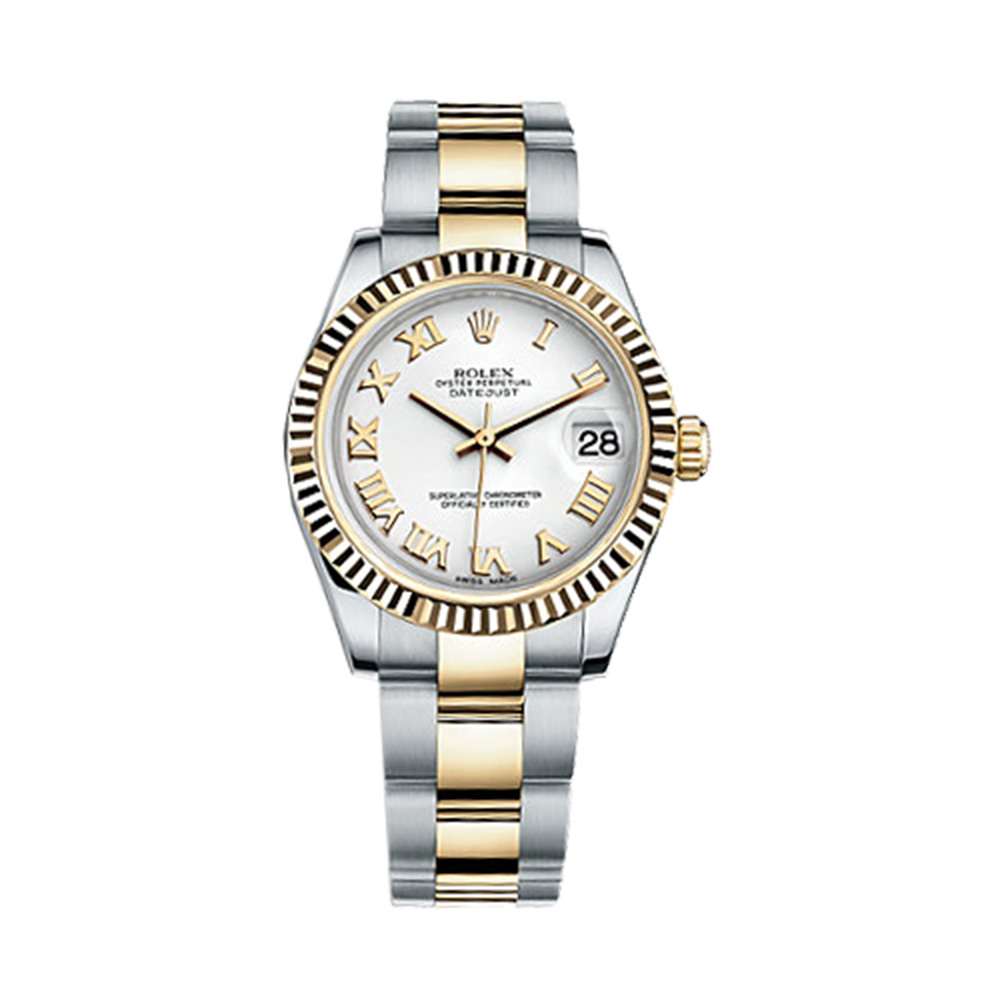 Datejust 31 178273 Gold & Stainless Steel Watch (White)