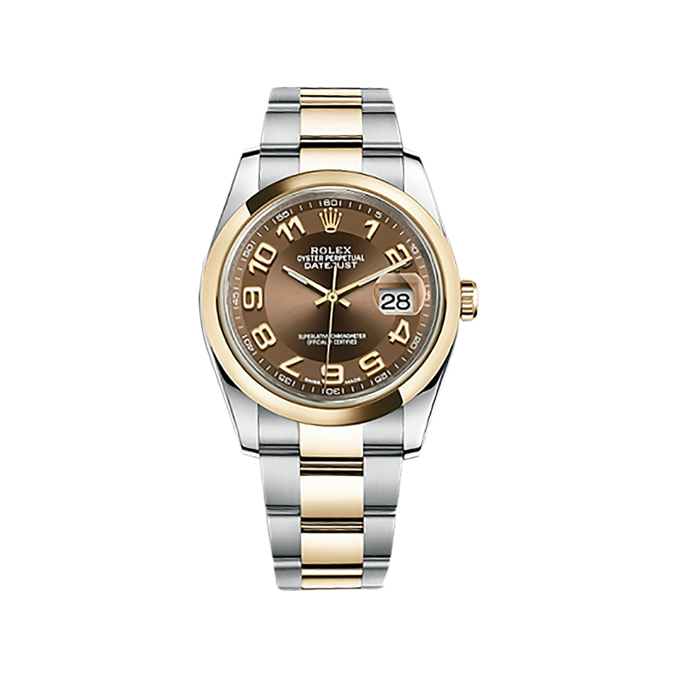 Datejust 36 116203 Gold & Stainless Steel Watch (Bronze) - Click Image to Close