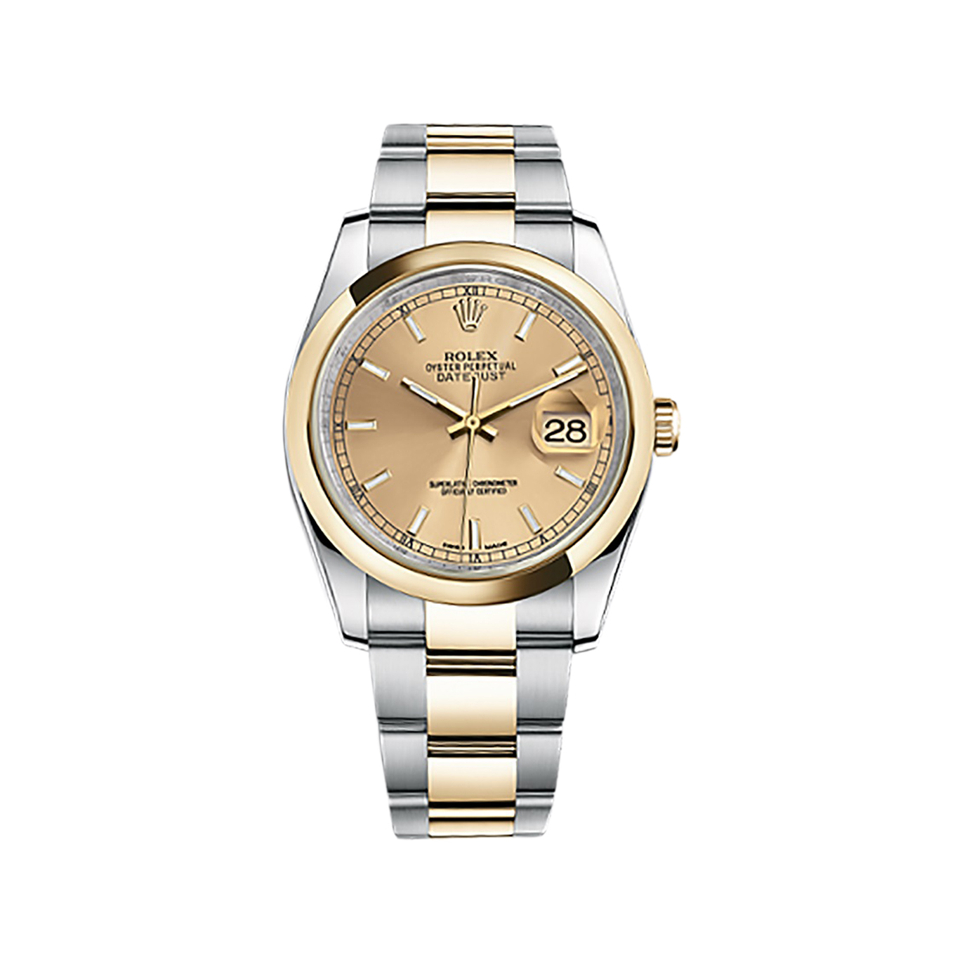 Datejust 36 116203 Gold & Stainless Steel Watch (Champagne)
