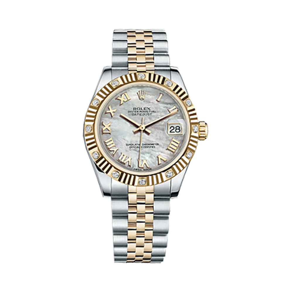 Datejust 31 178313 Gold & Stainless Steel Watch (White Mother-of-Pearl)