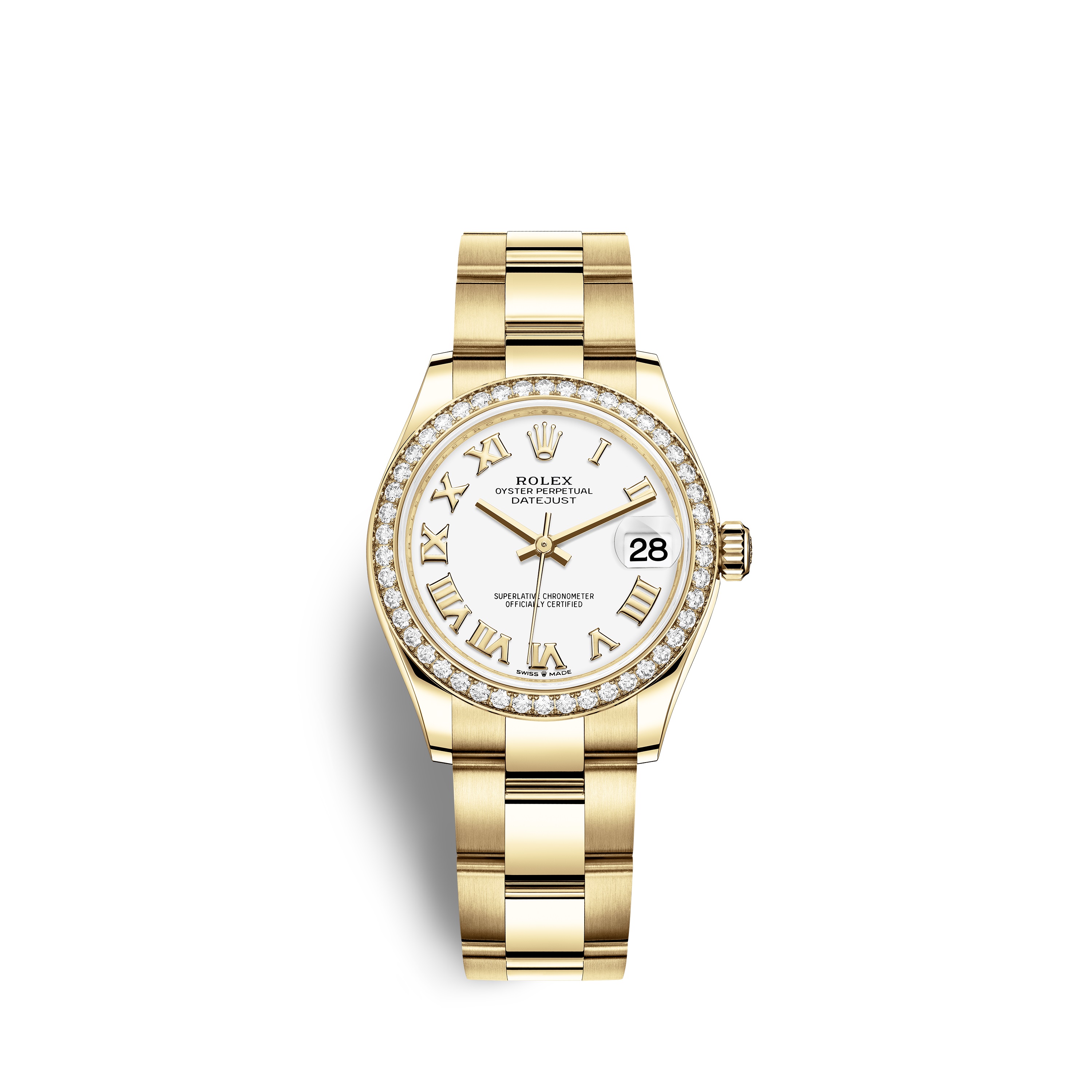 Datejust 31 278288RBR Gold & Diamonds Watch (White) - Click Image to Close