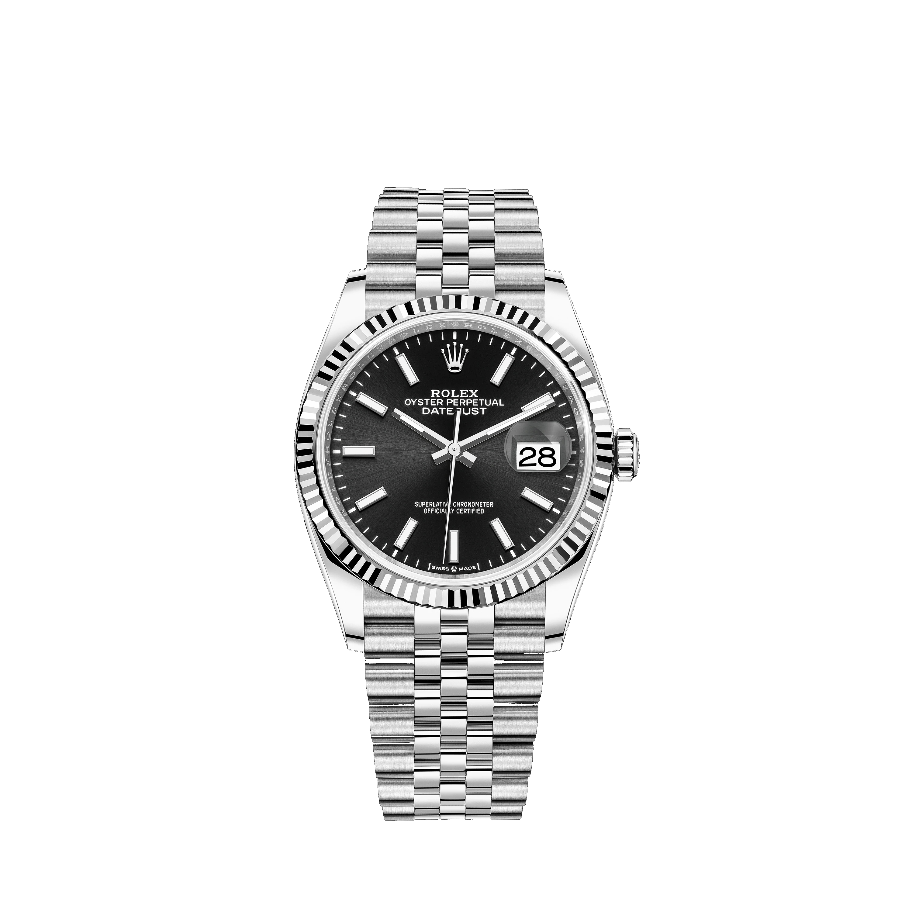 Datejust 36 126234 White Gold & Stainless Steel Watch (Black)