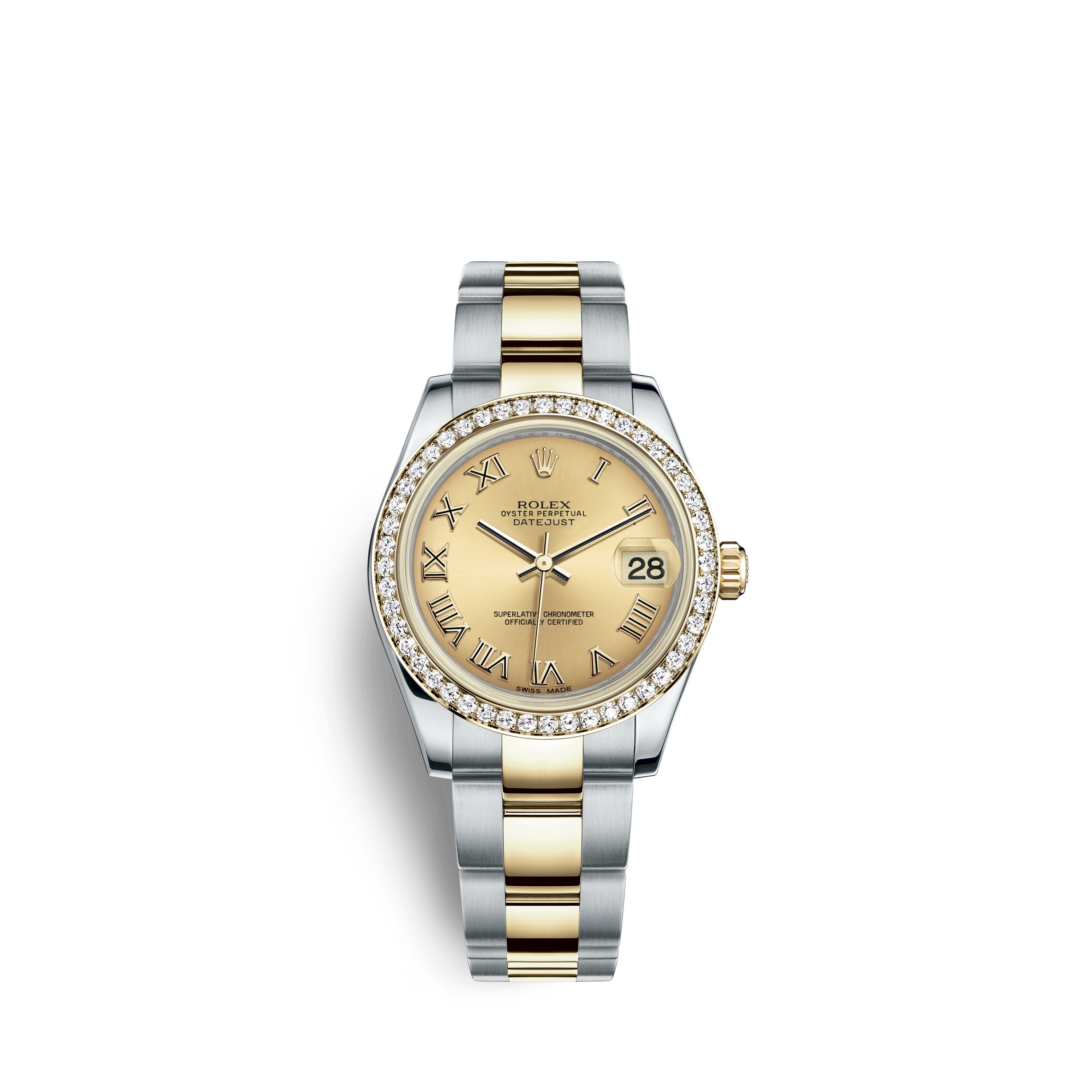Datejust 31 178383 Gold and Stainless Steel Watch (Champagne)