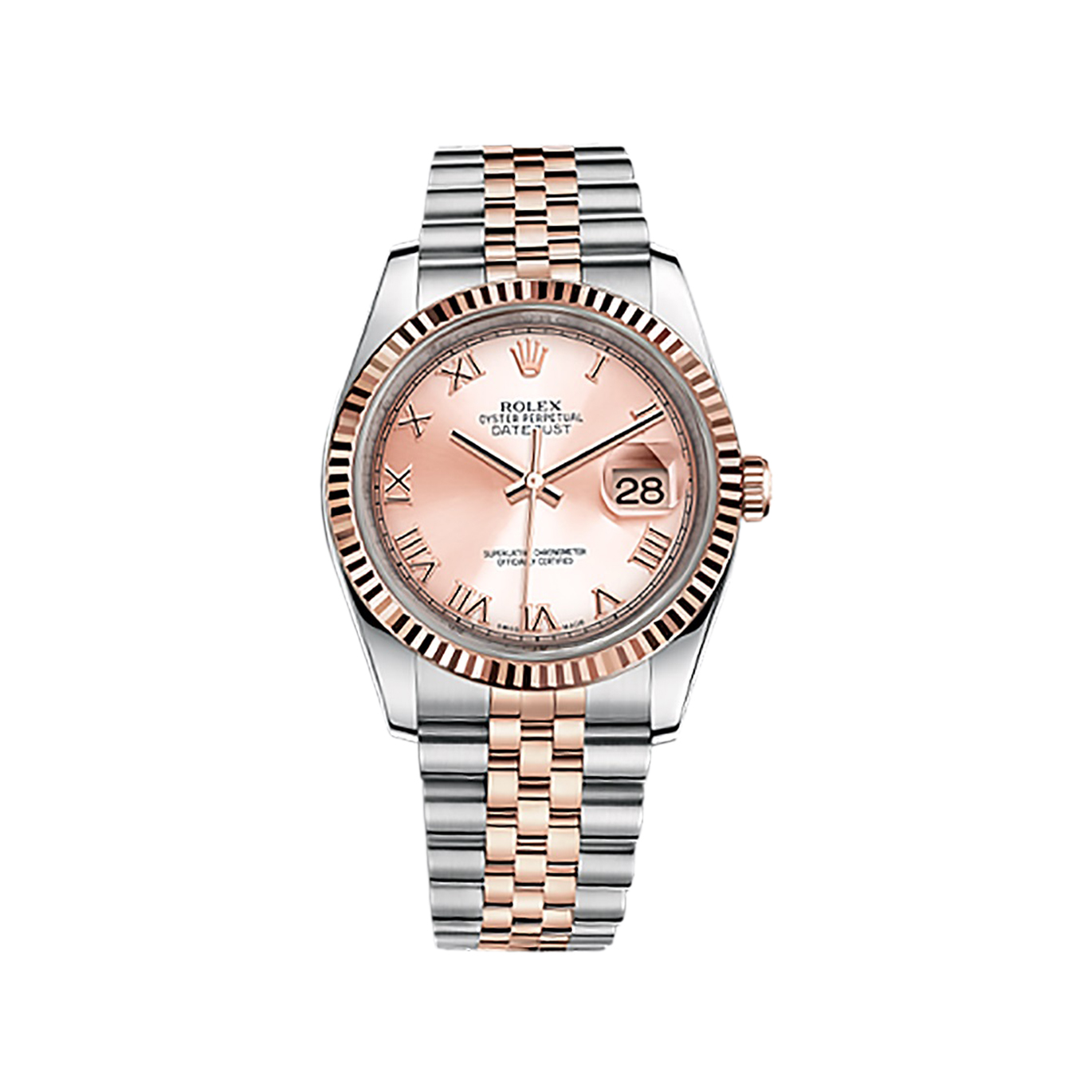 Datejust 36 116231 Rose Gold & Stainless Steel Watch (Pink) - Click Image to Close