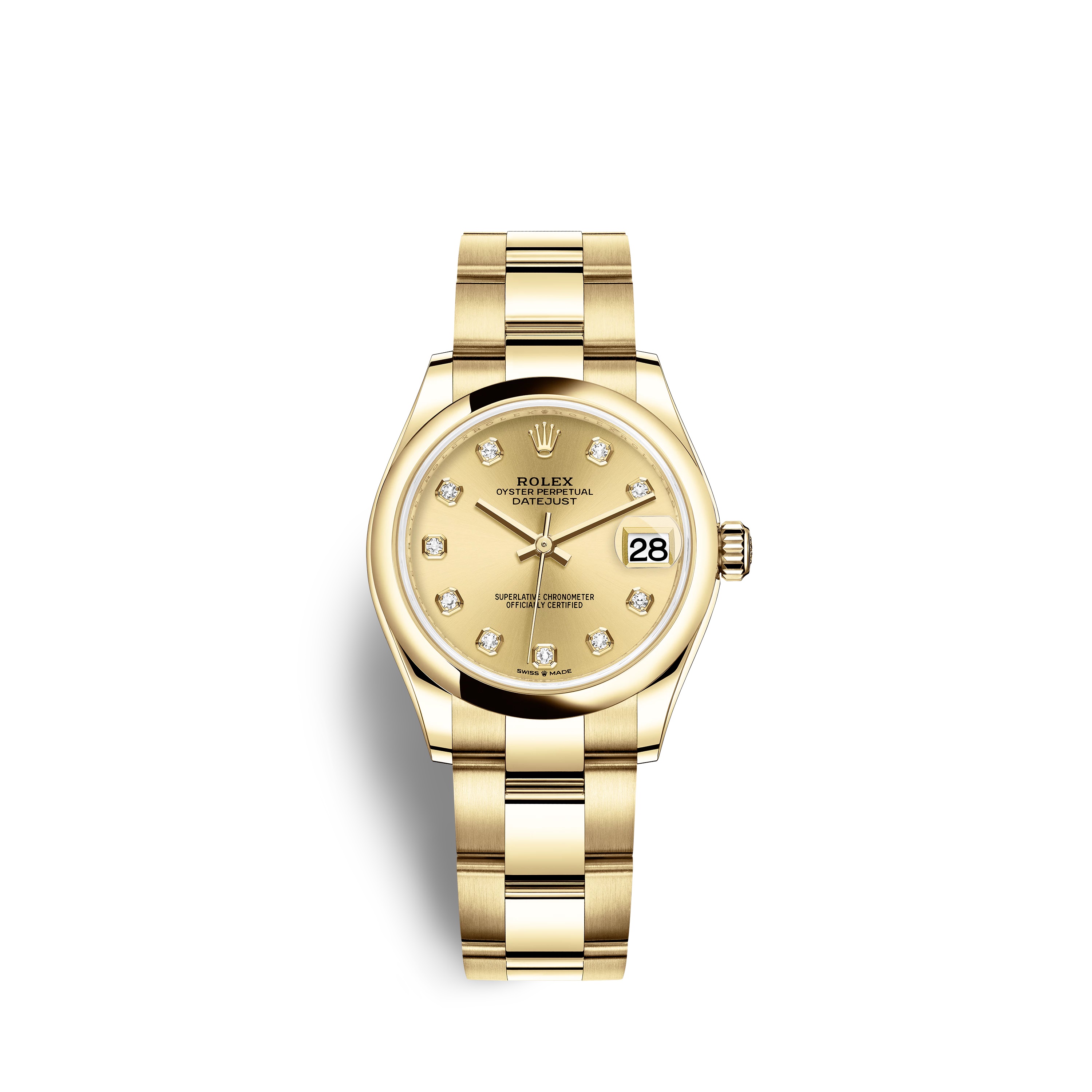 Datejust 31 278248 Gold Watch (Champagne-Colour Set with Diamonds)