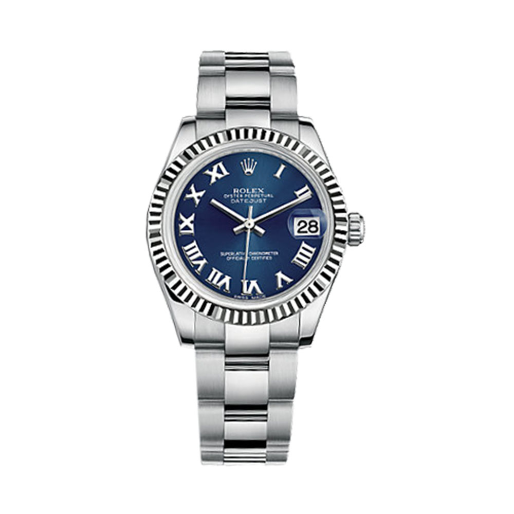 Datejust 31 178274 White Gold & Stainless Steel Watch (Blue)