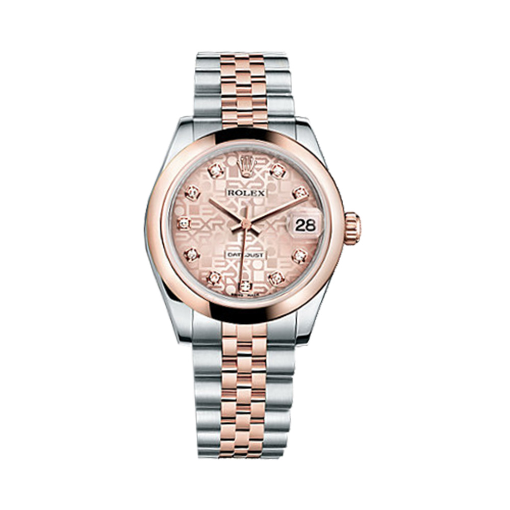 Datejust 31 178241 Rose Gold & Stainless Steel Watch (Pink Jubilee Design Set with Diamonds)