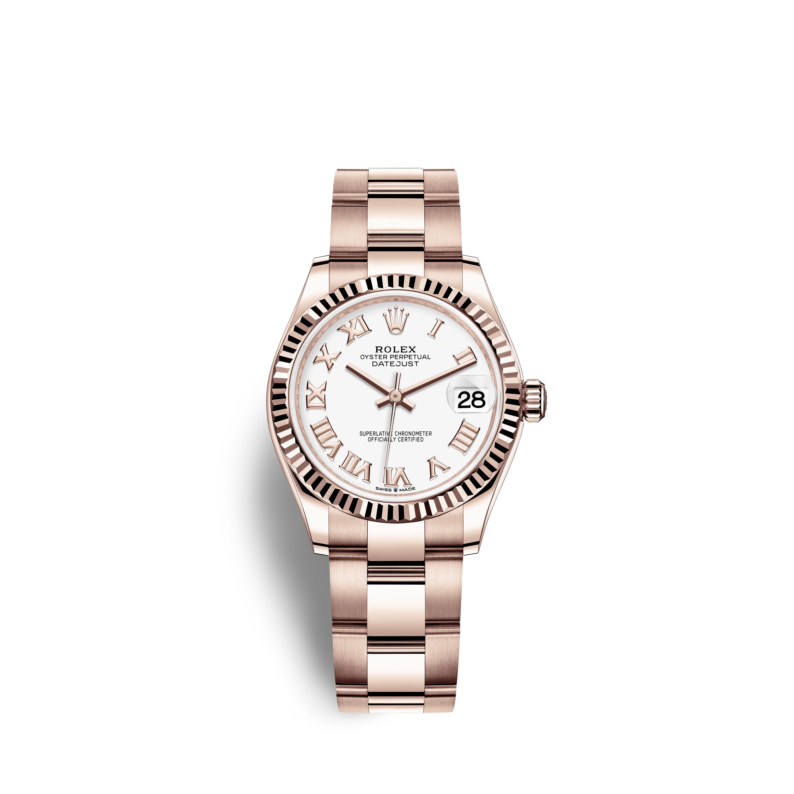 Datejust 31 278275 Rose Gold Watch (White)