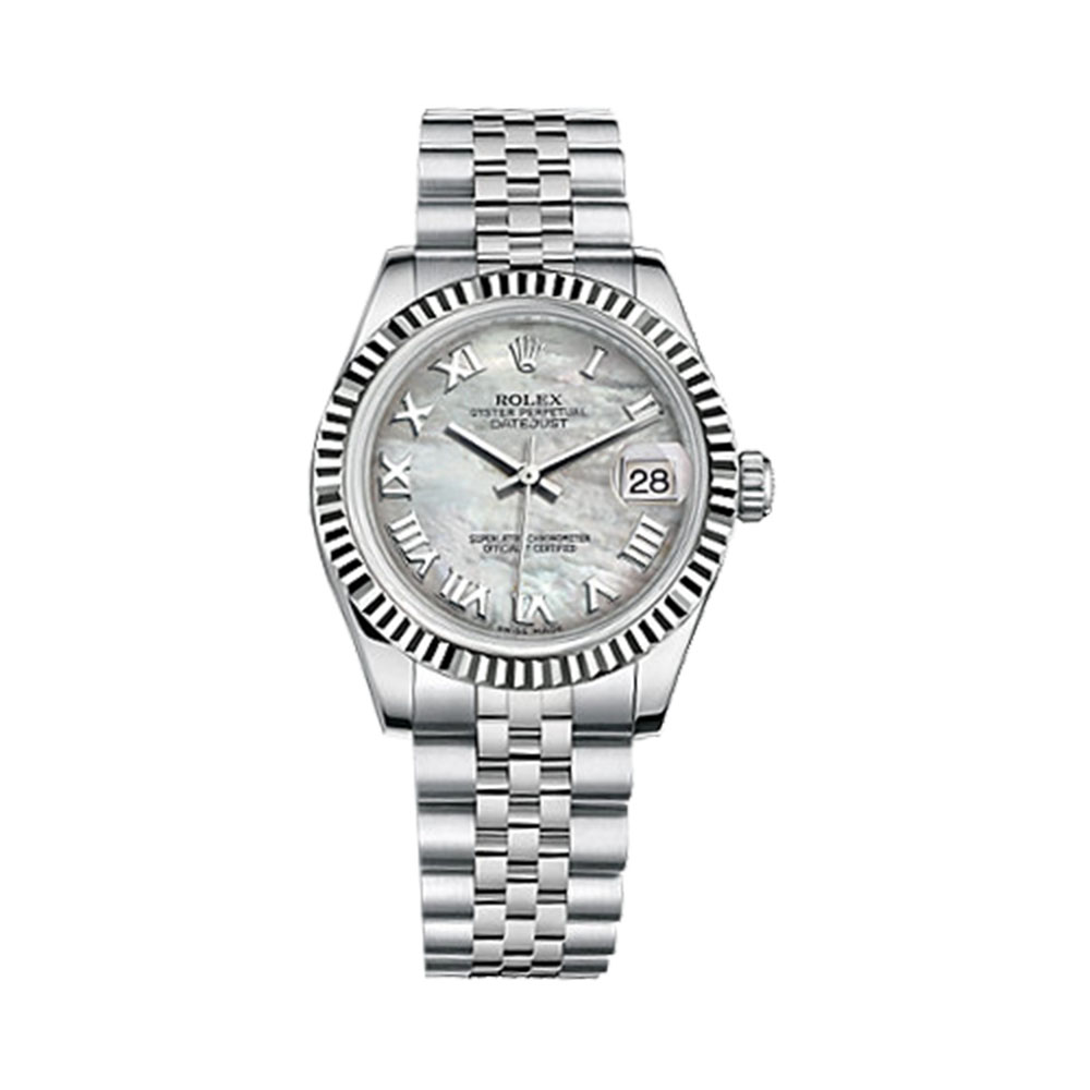 Datejust 31 178274 White Gold & Stainless Steel Watch (White Mother-of-Pearl)