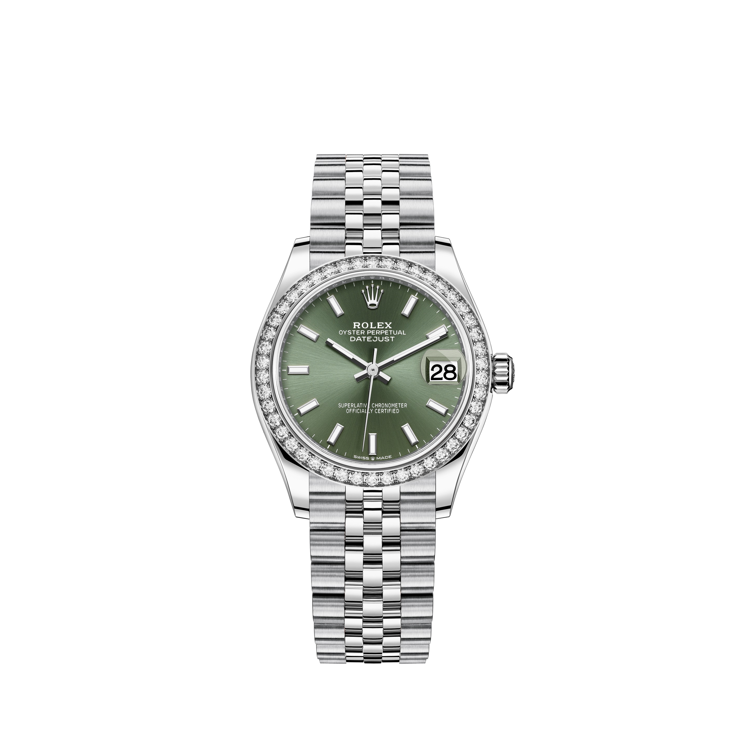 Datejust 31 278384RBR White Gold & Stainless Steel Watch (Mint Green)