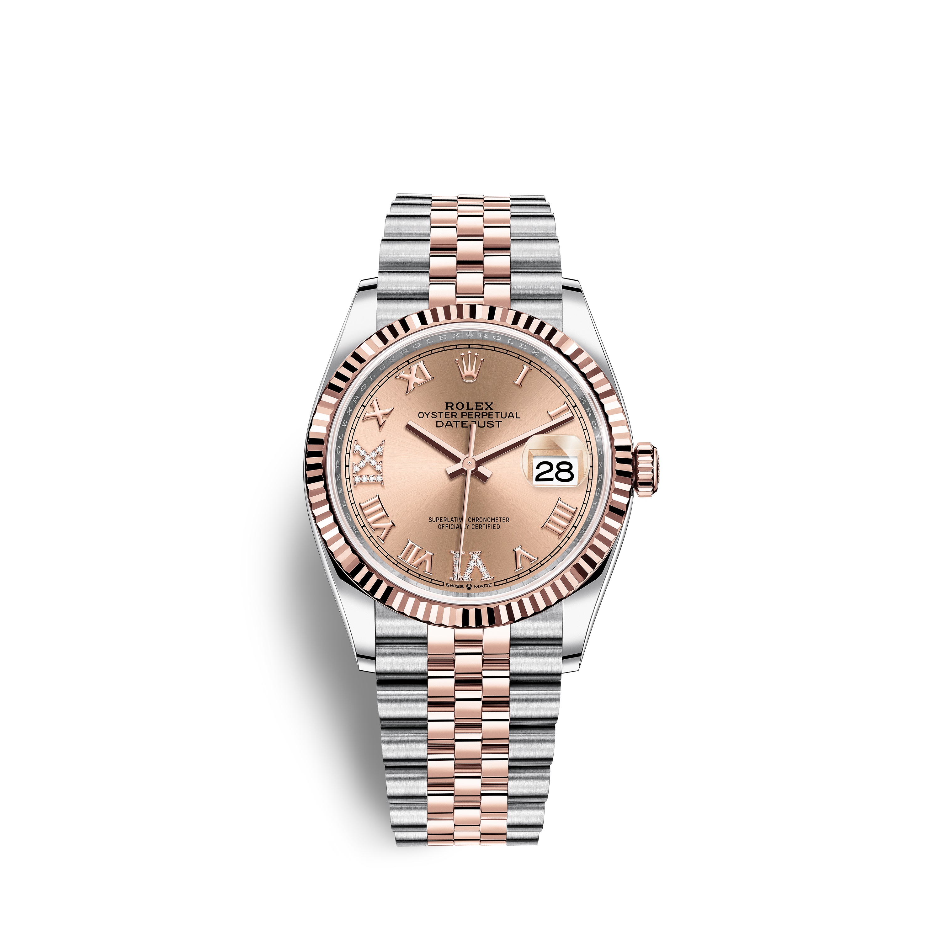 Datejust 36 126231 Rose Gold & Stainless Steel Watch (Rose Set with Diamonds)
