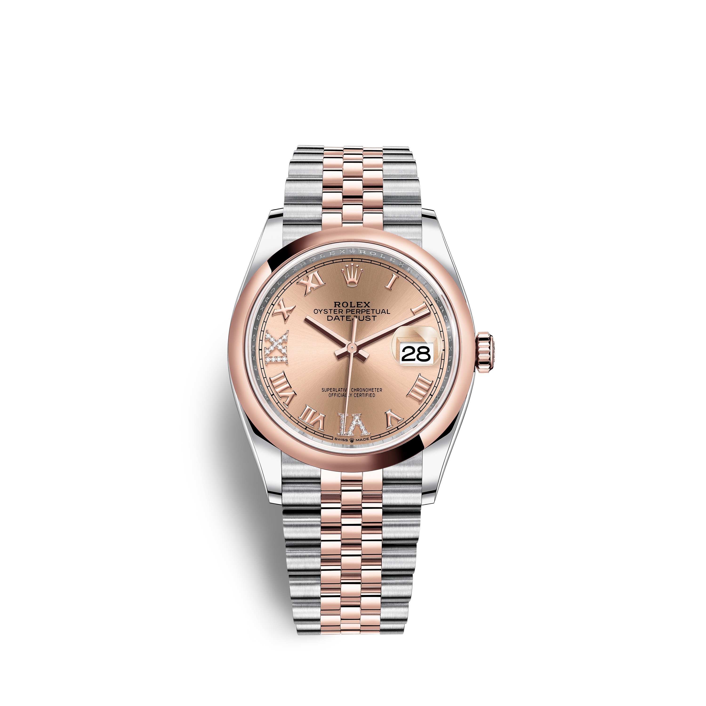 Datejust 36 126201 Rose Gold & Stainless Steel Watch (Rose Set with Diamonds)