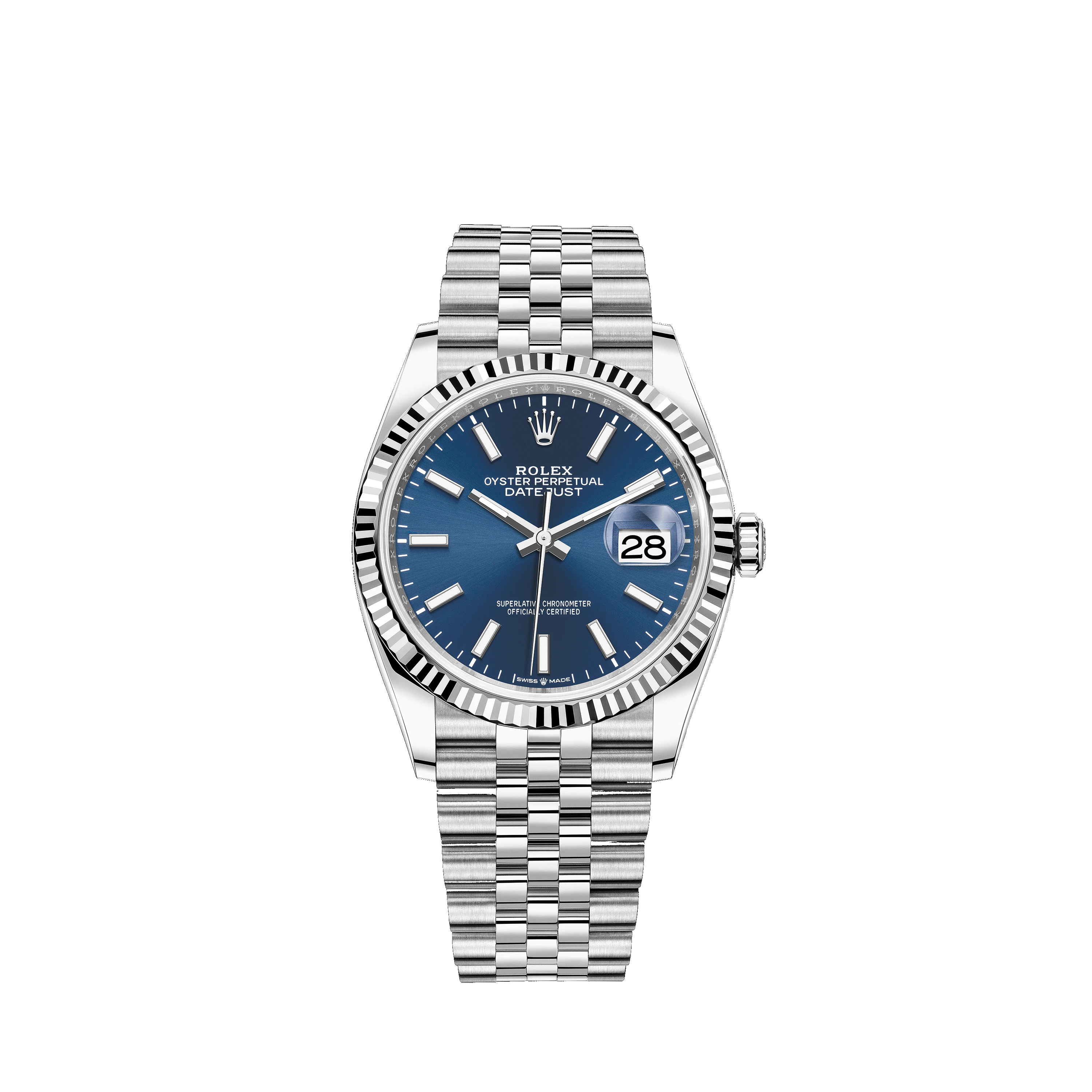 Datejust 36 126234 White Gold & Stainless Steel Watch (Blue)