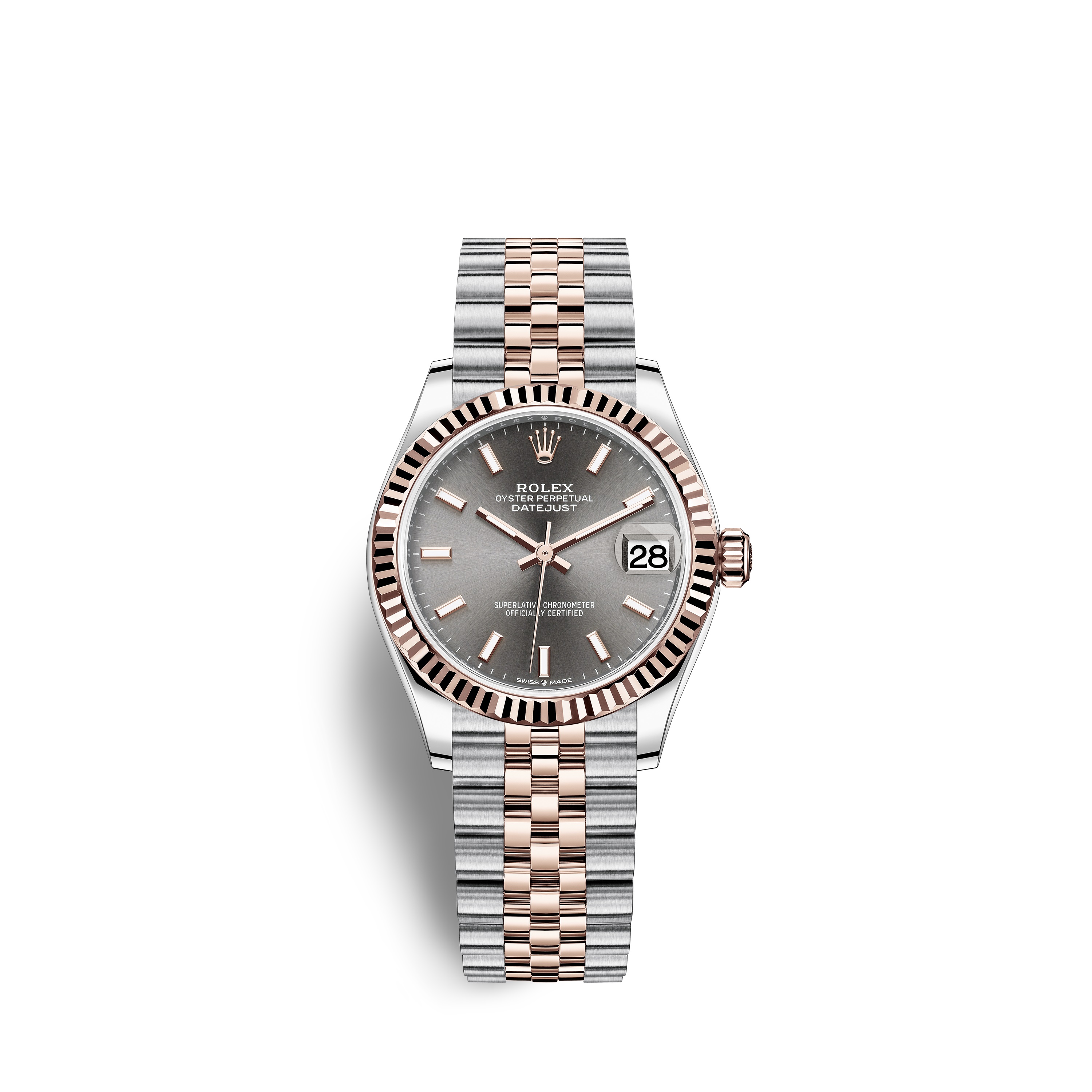 Datejust 31 278271 Rose Gold & Stainless Steel Watch (Rhodium) - Click Image to Close