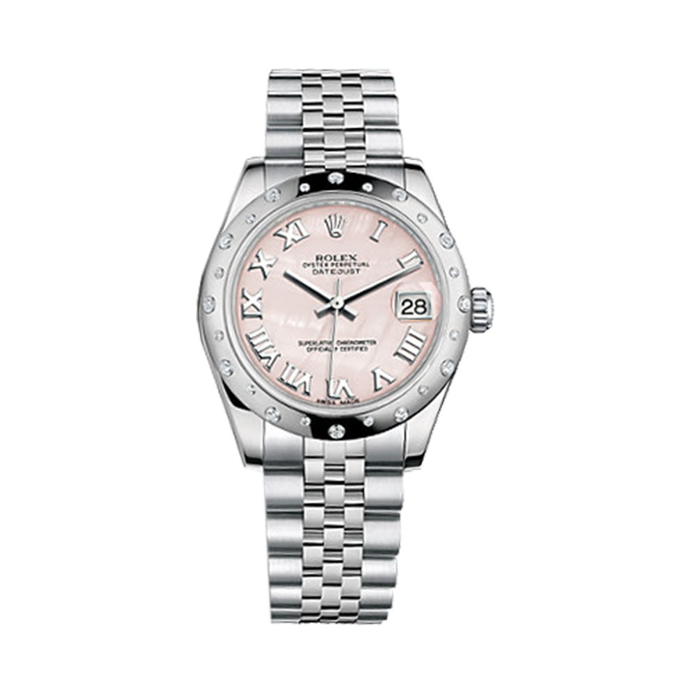 Datejust 31 178344 White Gold & Stainless Steel Watch (Pink Mother-of-Pearl)