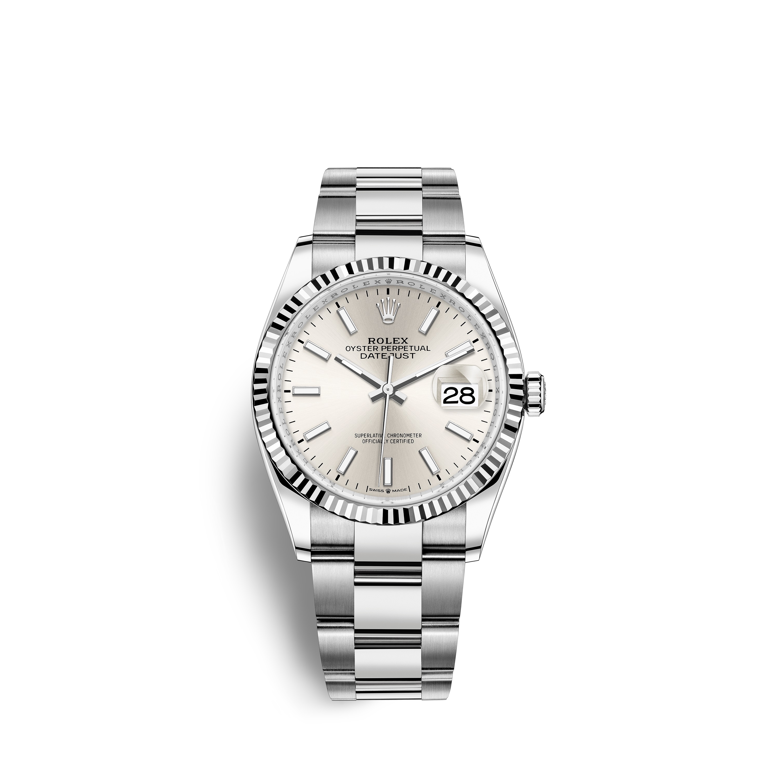 Datejust 36 126234 White Gold & Stainless Steel Watch (Silver)