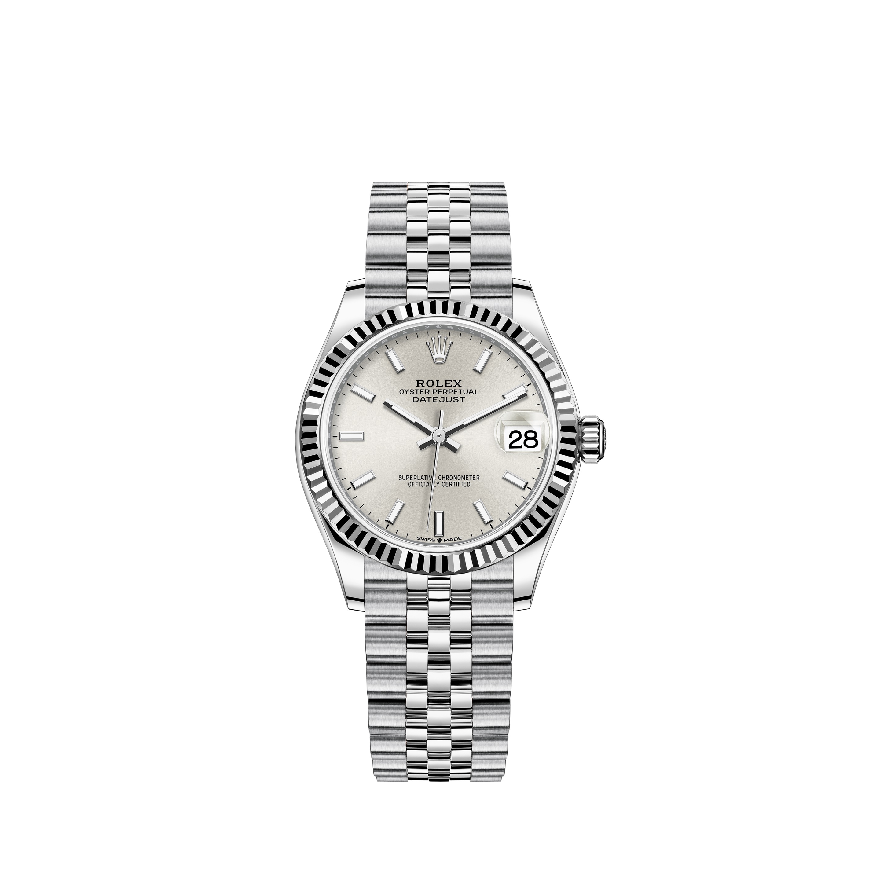 Datejust 31 278274 White Gold & Stainless Steel Watch (Silver)