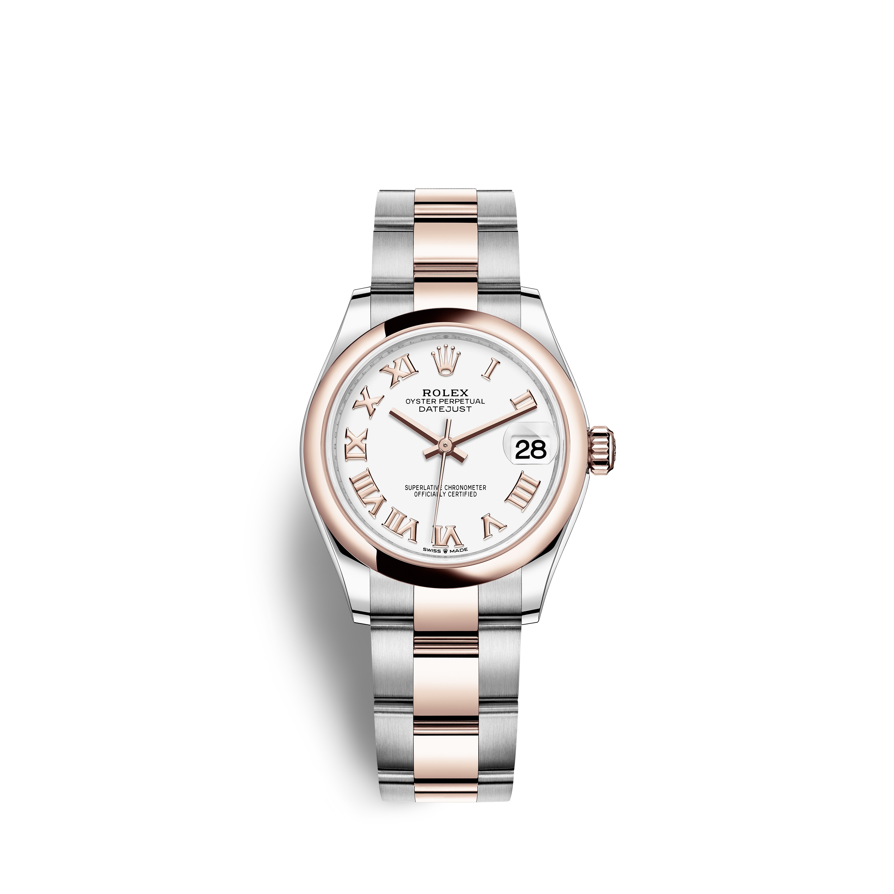 Datejust 31 278241 Rose Gold & Stainless Steel Watch (White)