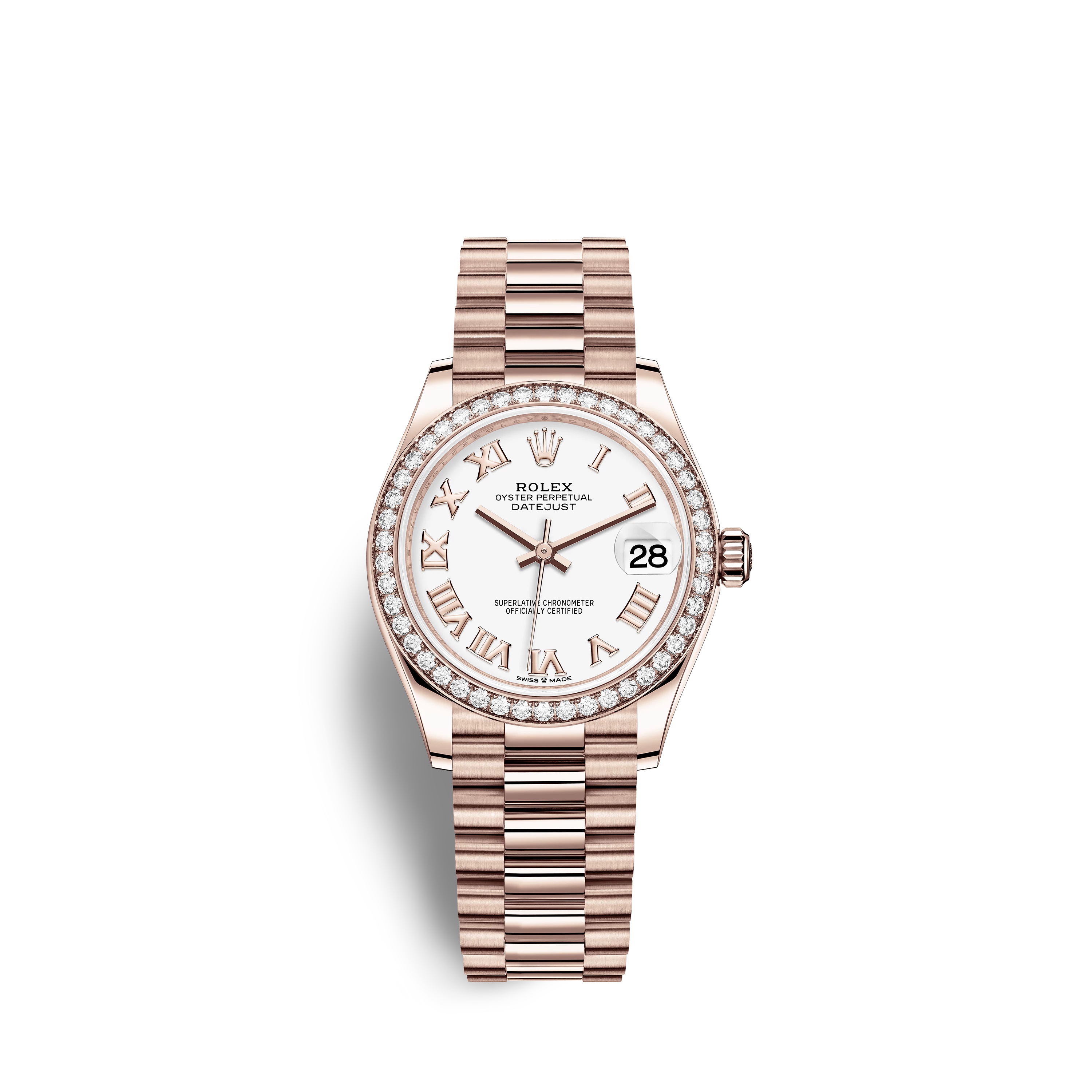 Datejust 31 278285RBR Rose Gold Watch (White)