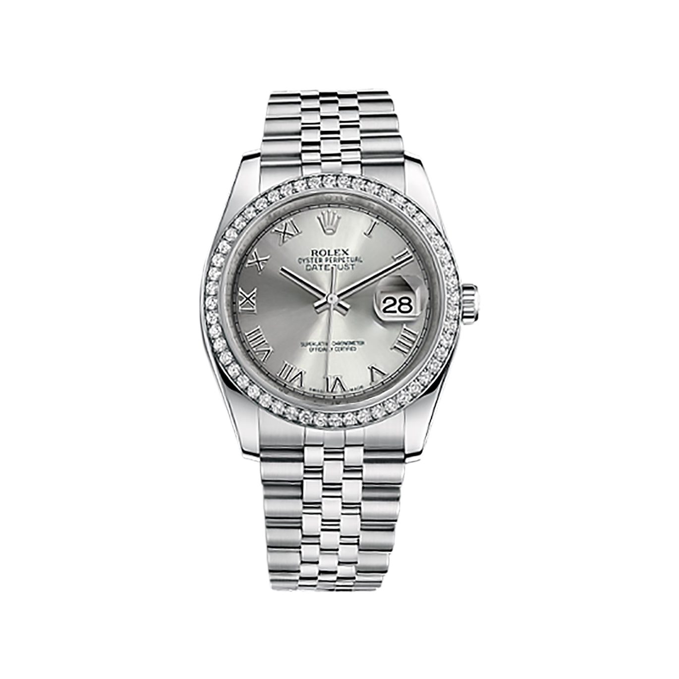 Datejust 36 116244 White Gold & Stainless Steel Watch (Rhodium)