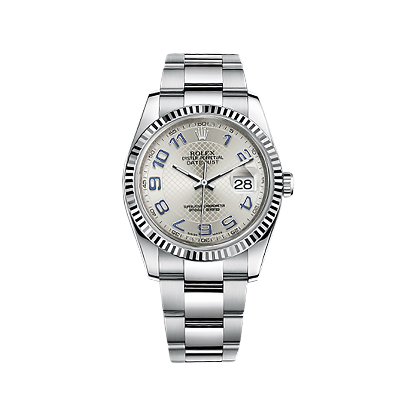 Datejust 36 116234 White Gold & Stainless Steel Watch (Silver)
