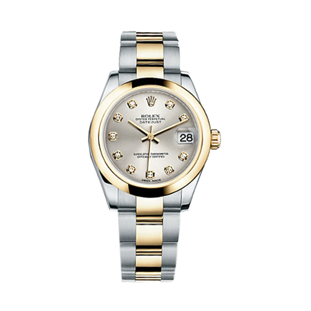 Datejust 31 178243 Gold & Stainless Steel Watch (Silver Set with Diamonds)