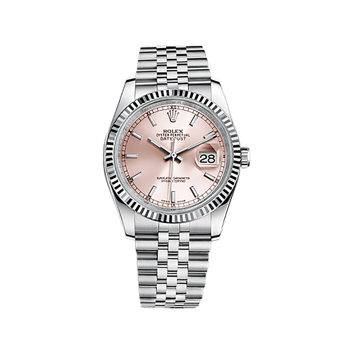 Datejust 36 116234 White Gold & Stainless Steel Watch (Pink)