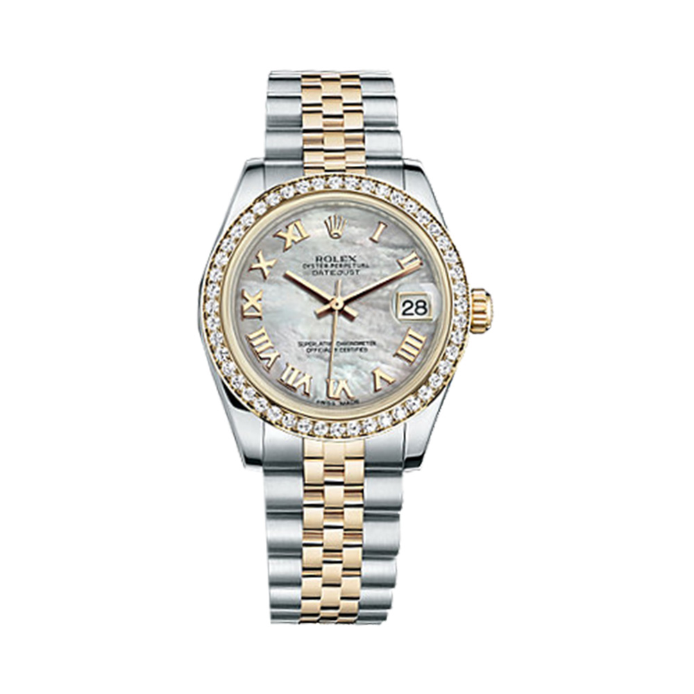 Datejust 31 178383 Gold & Stainless Steel Watch (White Mother-of-Pearl)