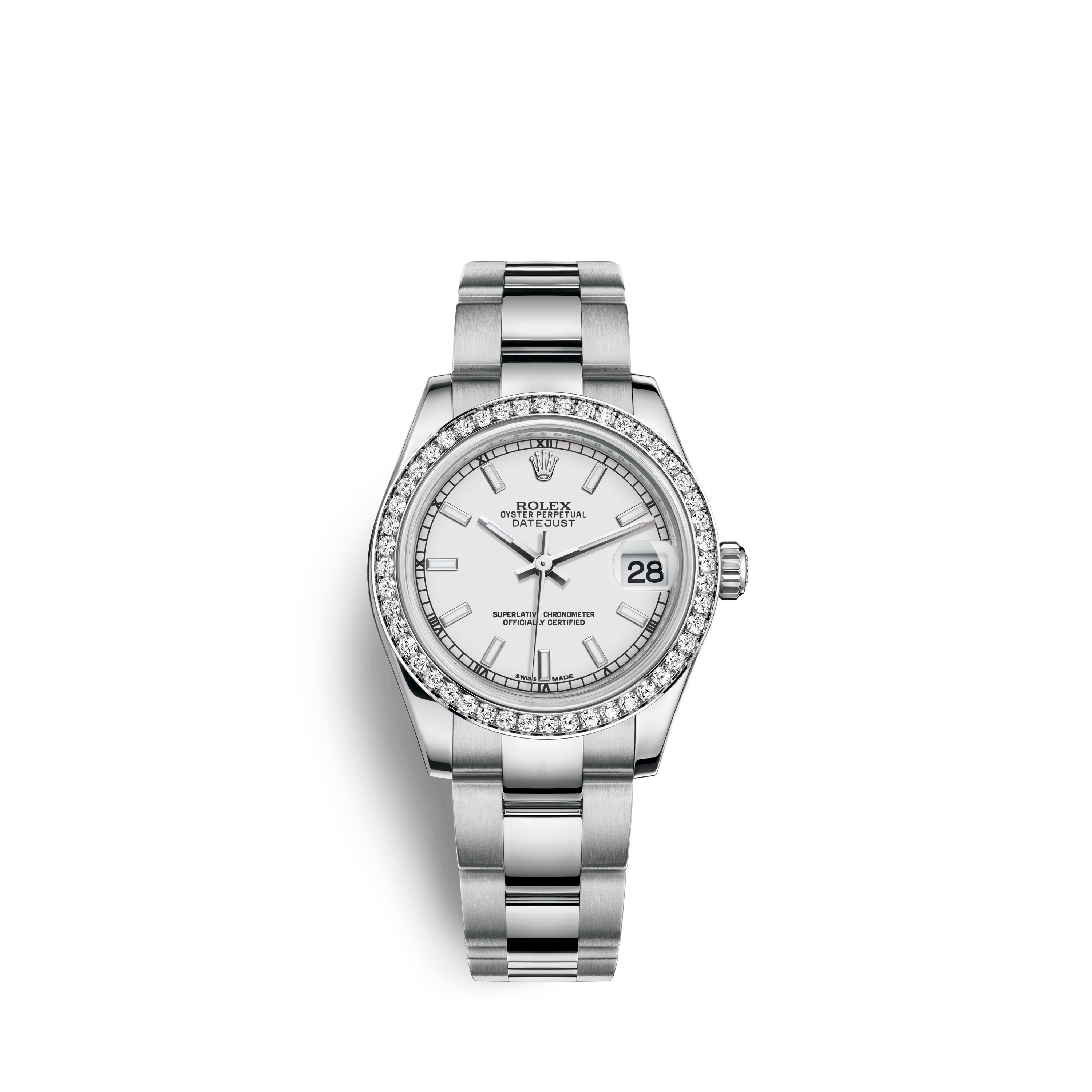 Datejust 31 178384 White Gold & Diamonds Watch (White) - Click Image to Close