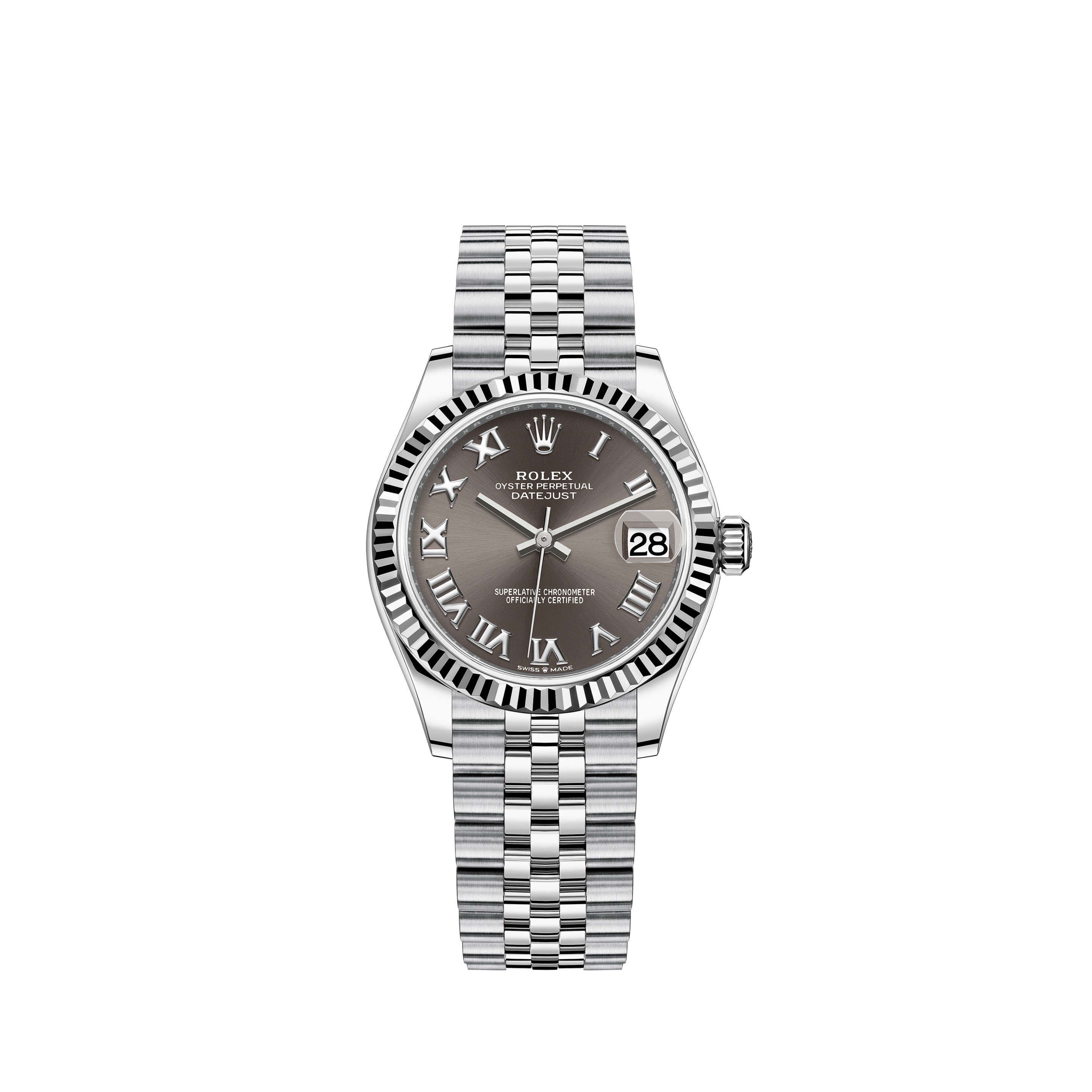 Datejust 31 278274 White Gold & Stainless Steel Watch (Dark Grey)