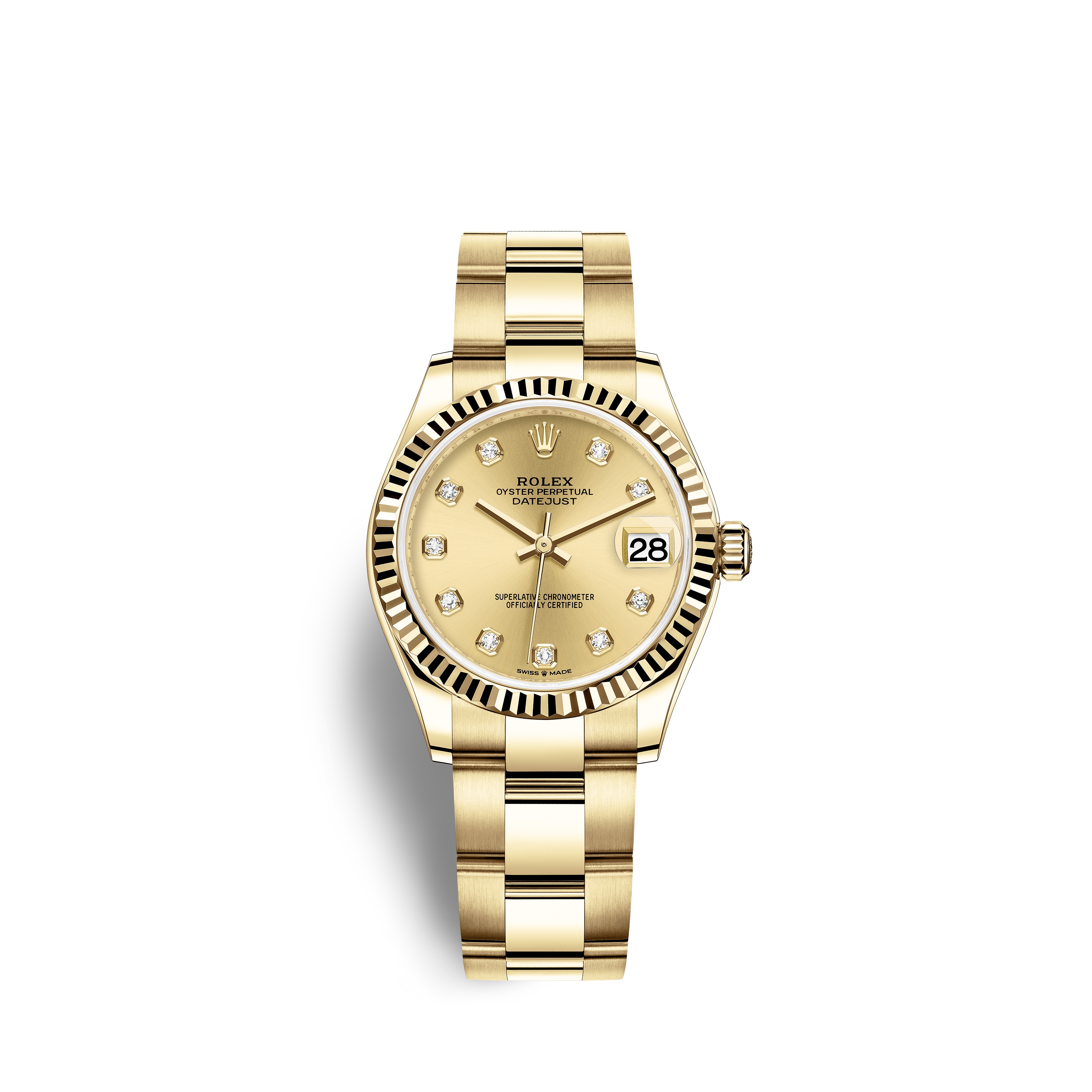 Datejust 31 278278 Gold Watch (Champagne-Colour Set with Diamonds)