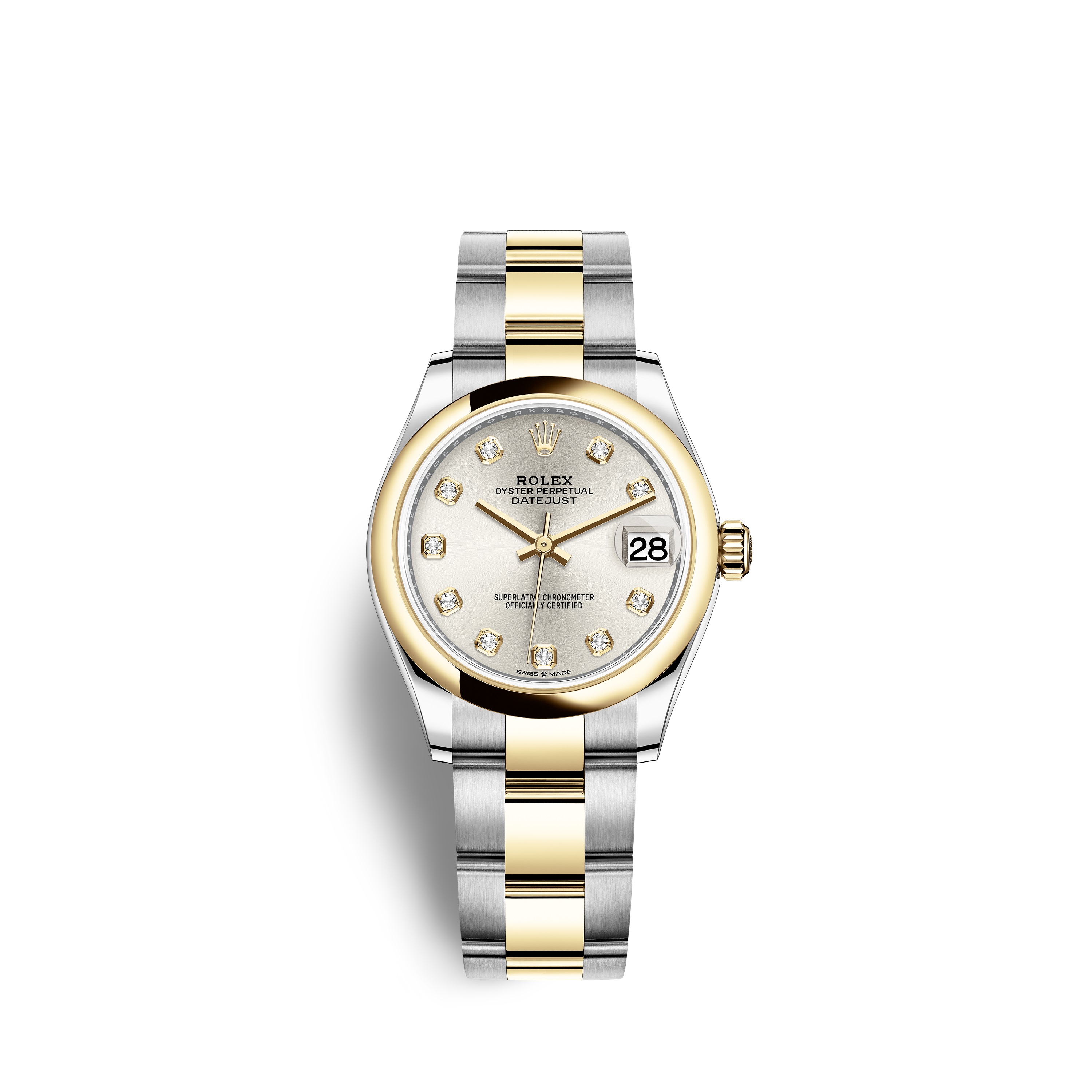 Datejust 31 278243 Gold & Stainless Watch (Silver Set with Diamonds)