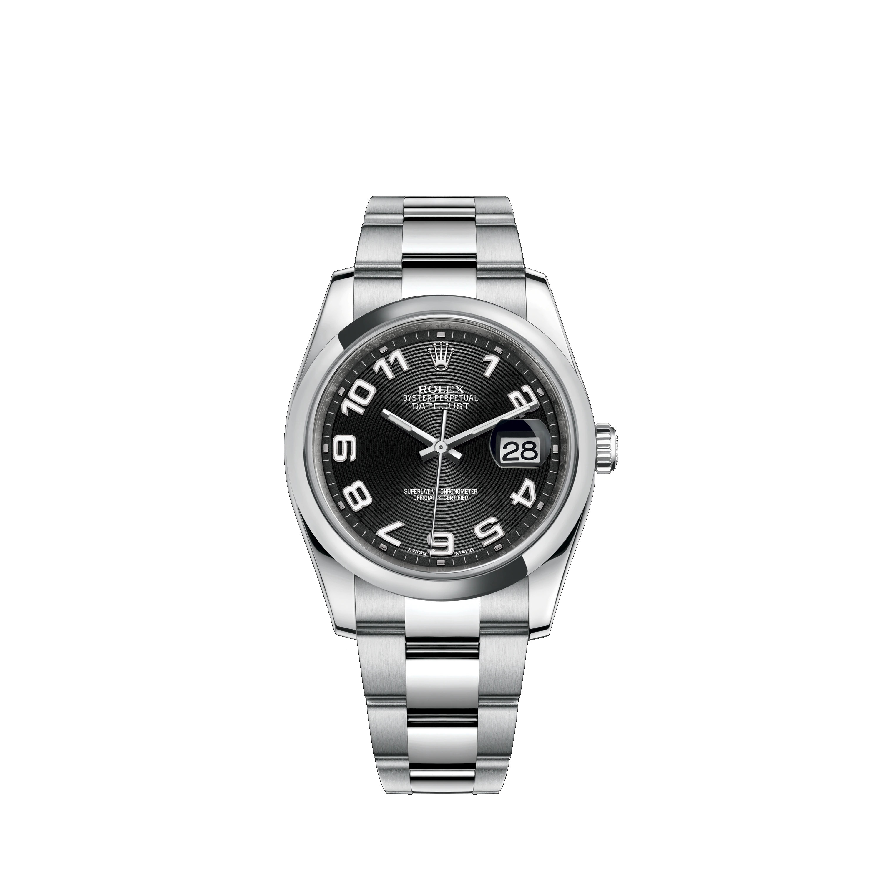 Datejust 36 116200 Stainless Steel Watch (Black)
