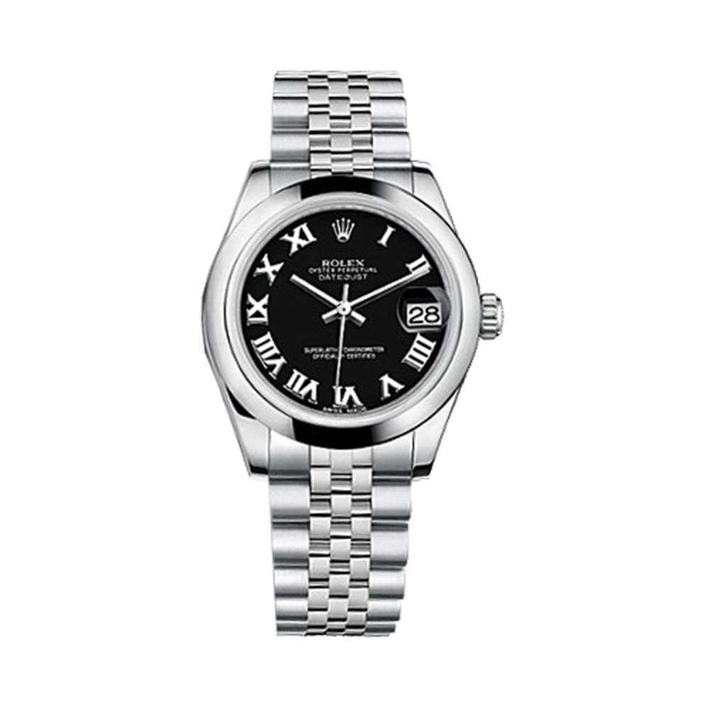 Datejust 31 178240 Stainless Steel Watch (Black)