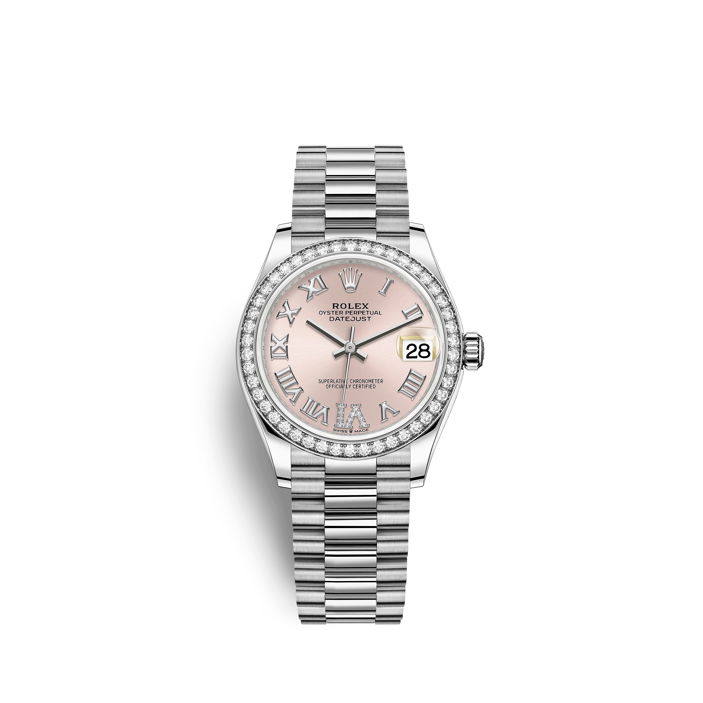 Datejust 31 278289RBR White Gold Watch (Pink Set with Diamonds)