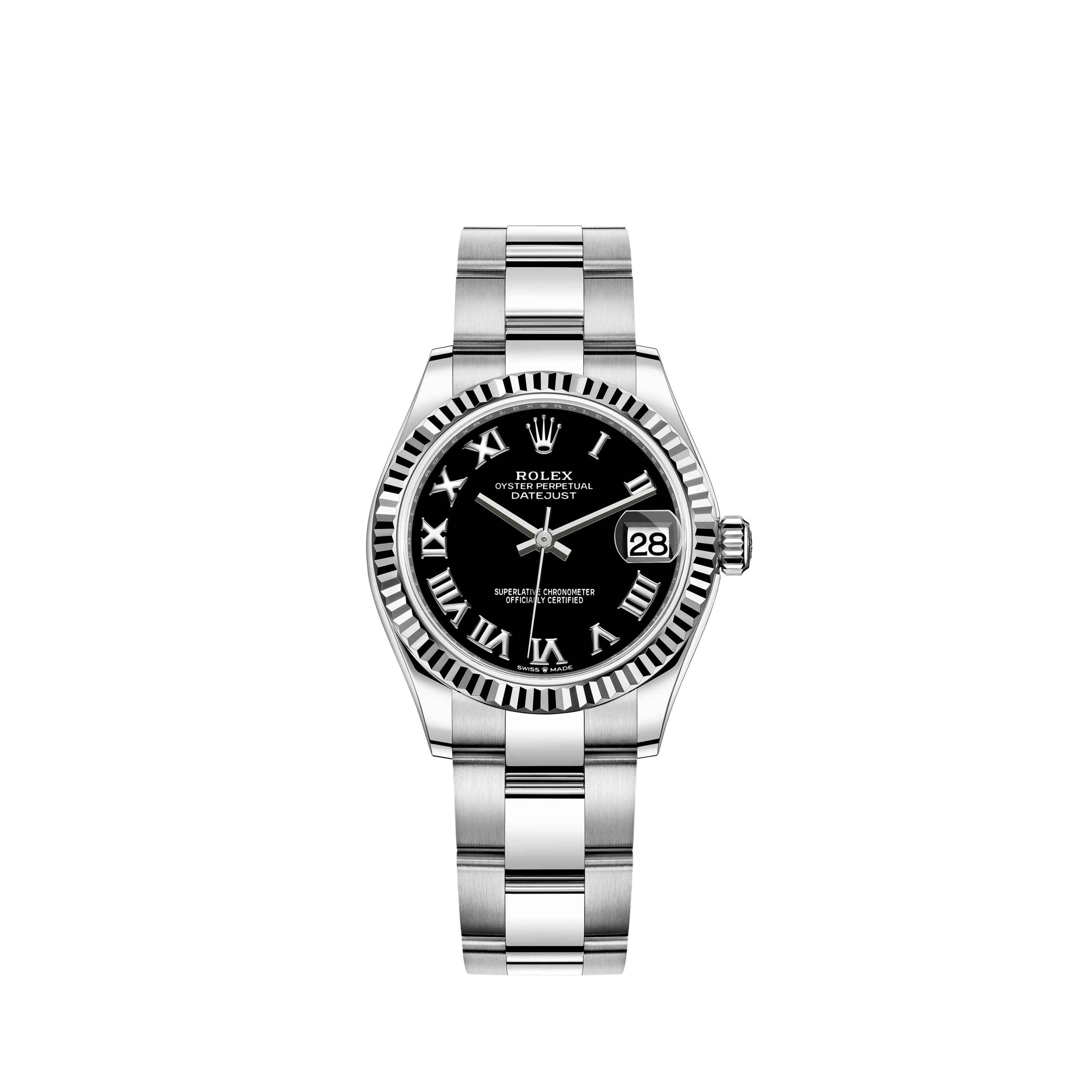 Datejust 31 278274 White Gold & Stainless Steel Watch (Bright Black)
