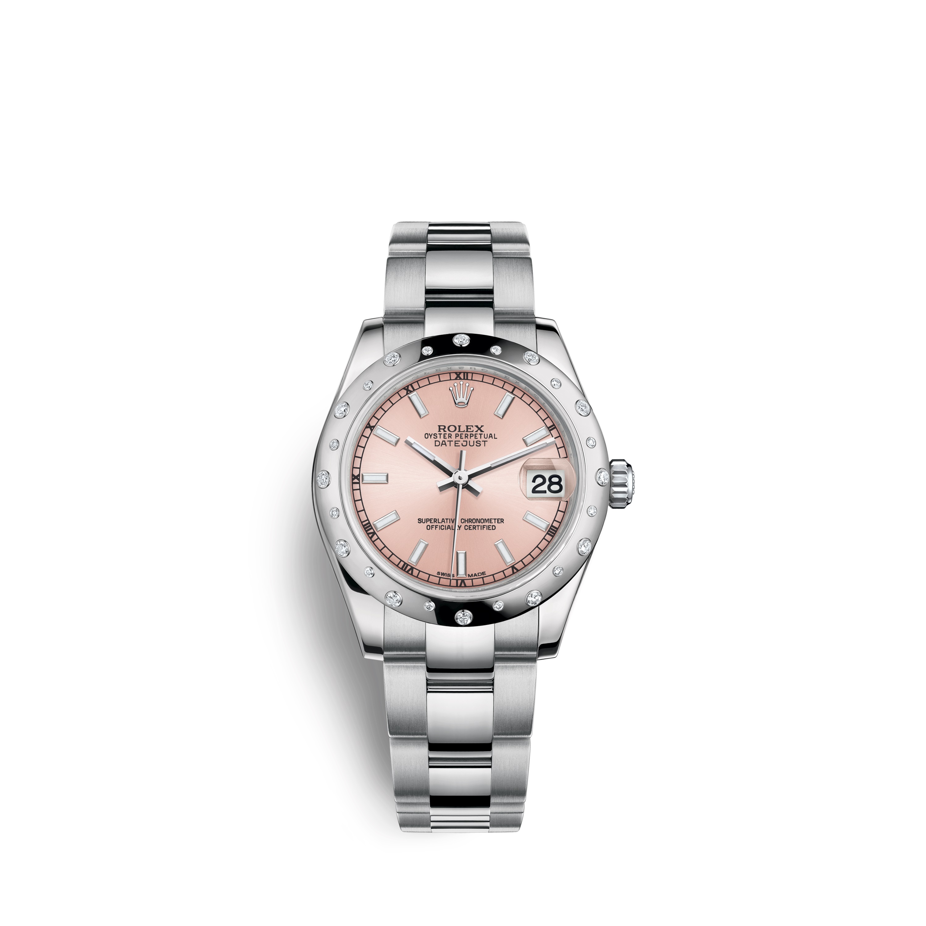 Datejust 31 178344 White Gold & Stainless Steel Watch (Pink) - Click Image to Close