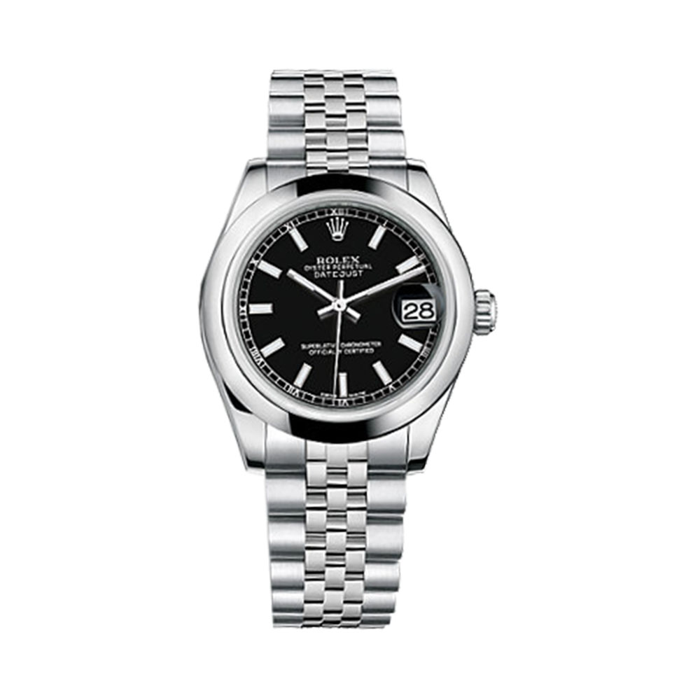 Datejust 31 178240 Stainless Steel Watch (Black)