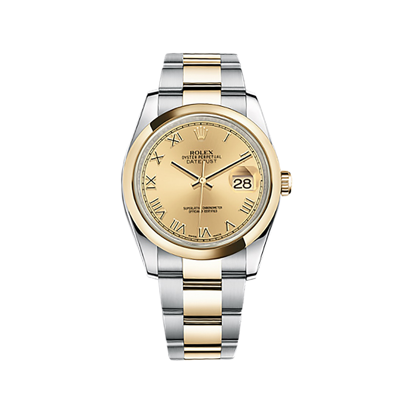 Datejust 36 116203 Gold & Stainless Steel Watch (Champagne)
