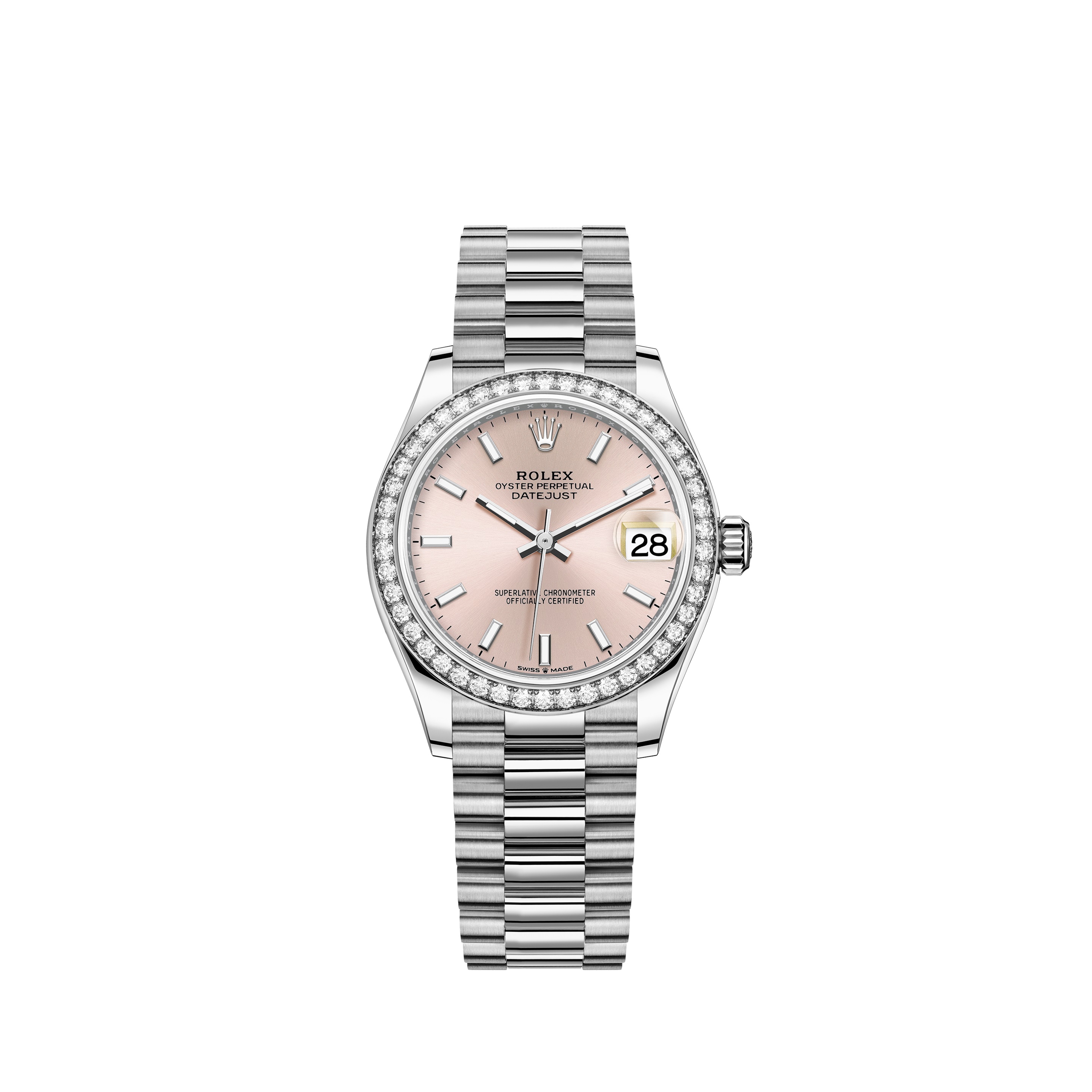Datejust 31 278289RBR White Gold Watch (Pink)