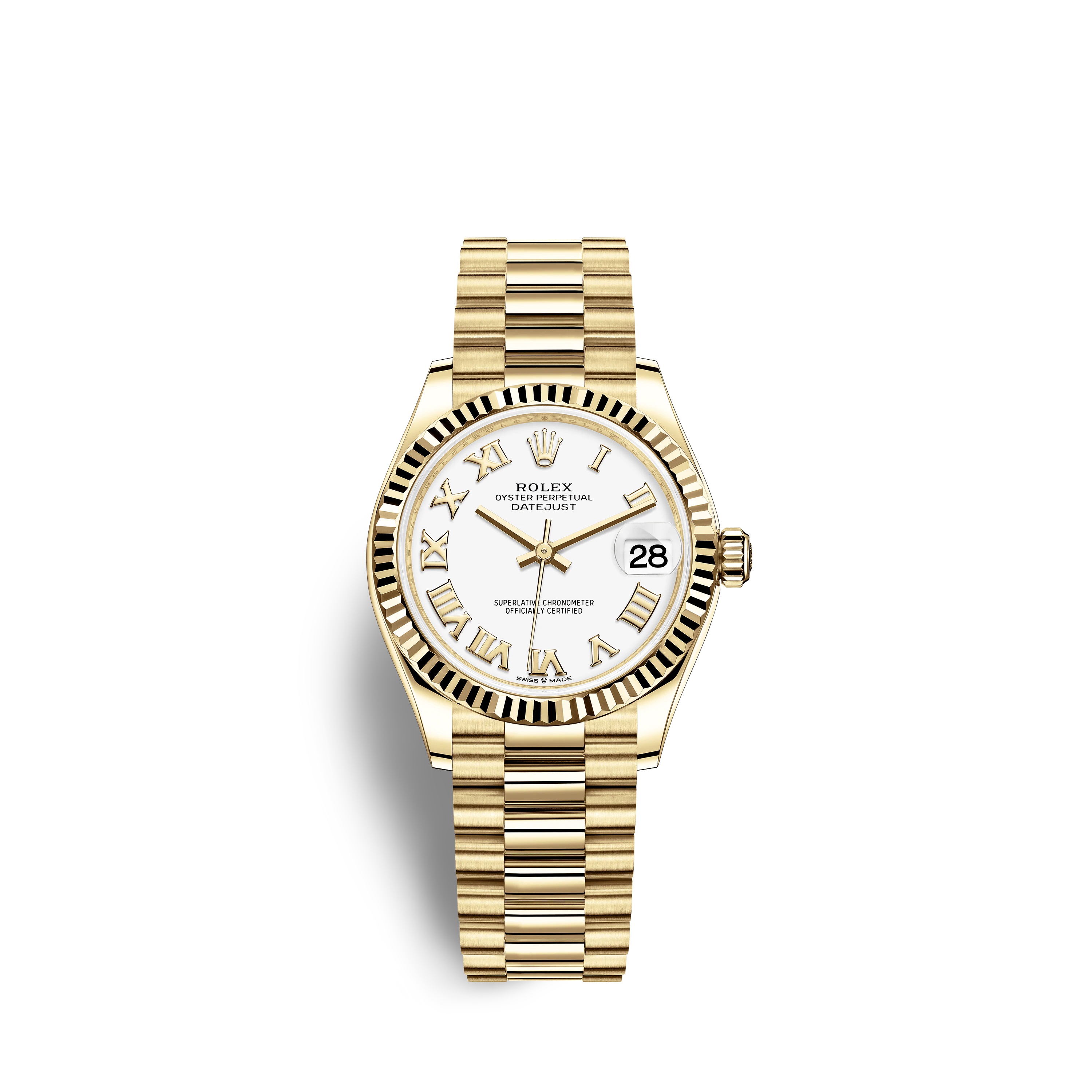 Datejust 31 278278 Gold Watch (White) - Click Image to Close