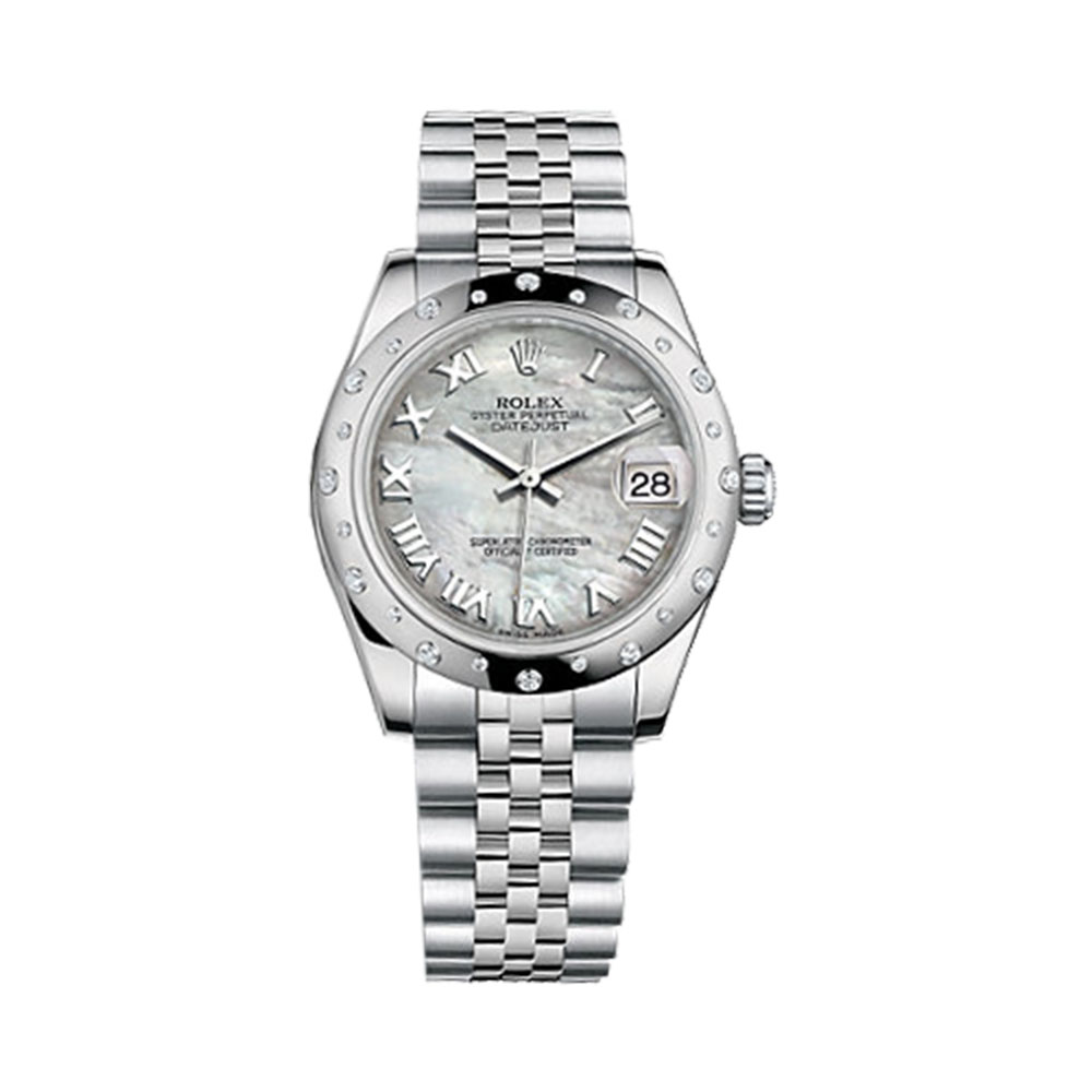 Datejust 31 178344 White Gold & Stainless Steel Watch (White Mother-of-Pearl)