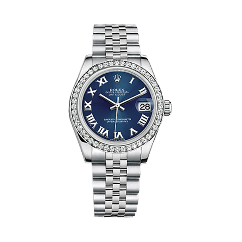 Datejust 31 178384 White Gold & Stainless Steel Watch (Blue)