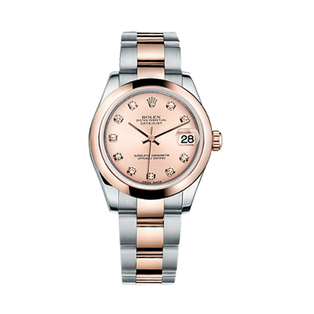 Datejust 31 178241 Rose Gold & Stainless Steel Watch (Pink Set with Diamonds)