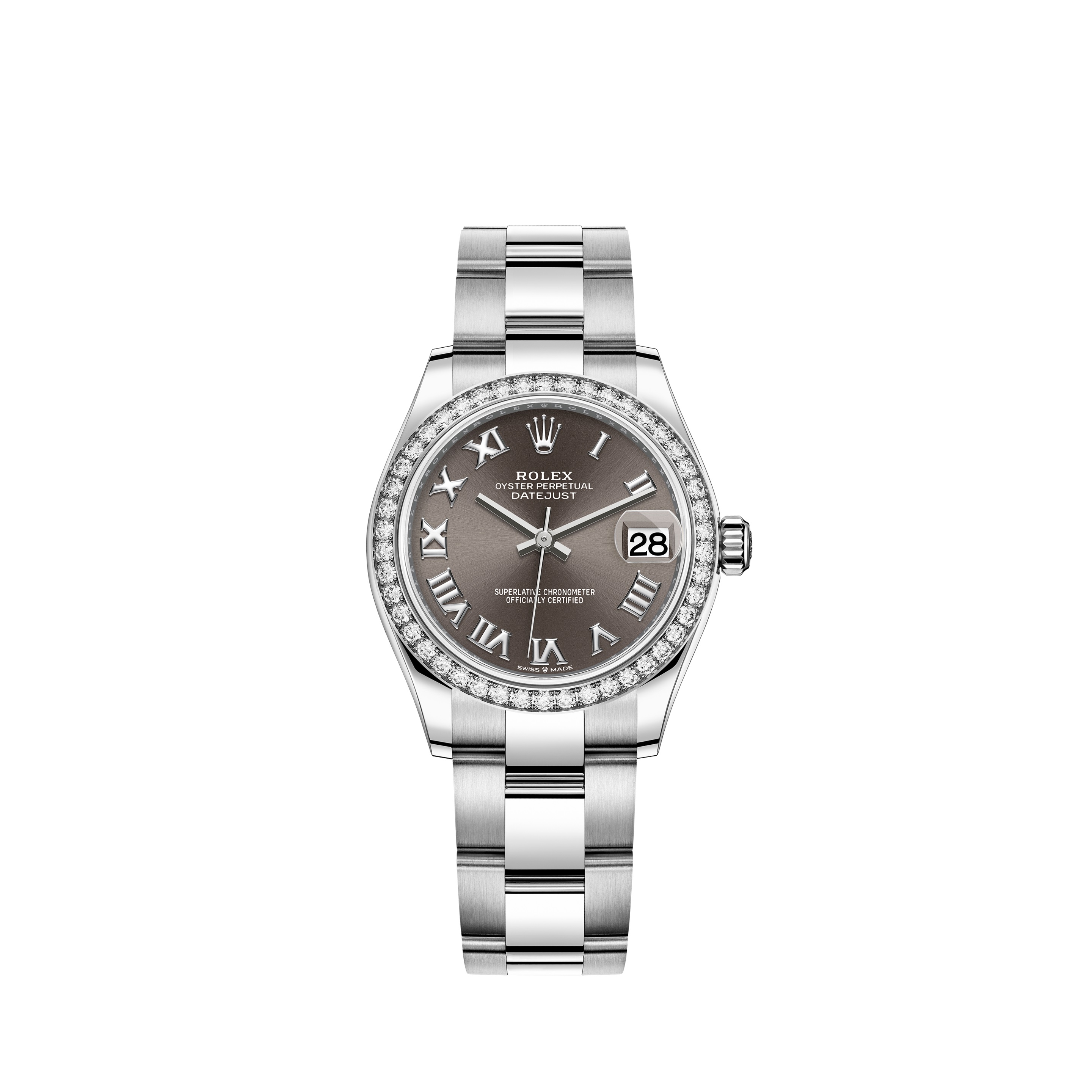 Datejust 31 278384RBR White Gold & Stainless Steel Watch (Dark Grey)