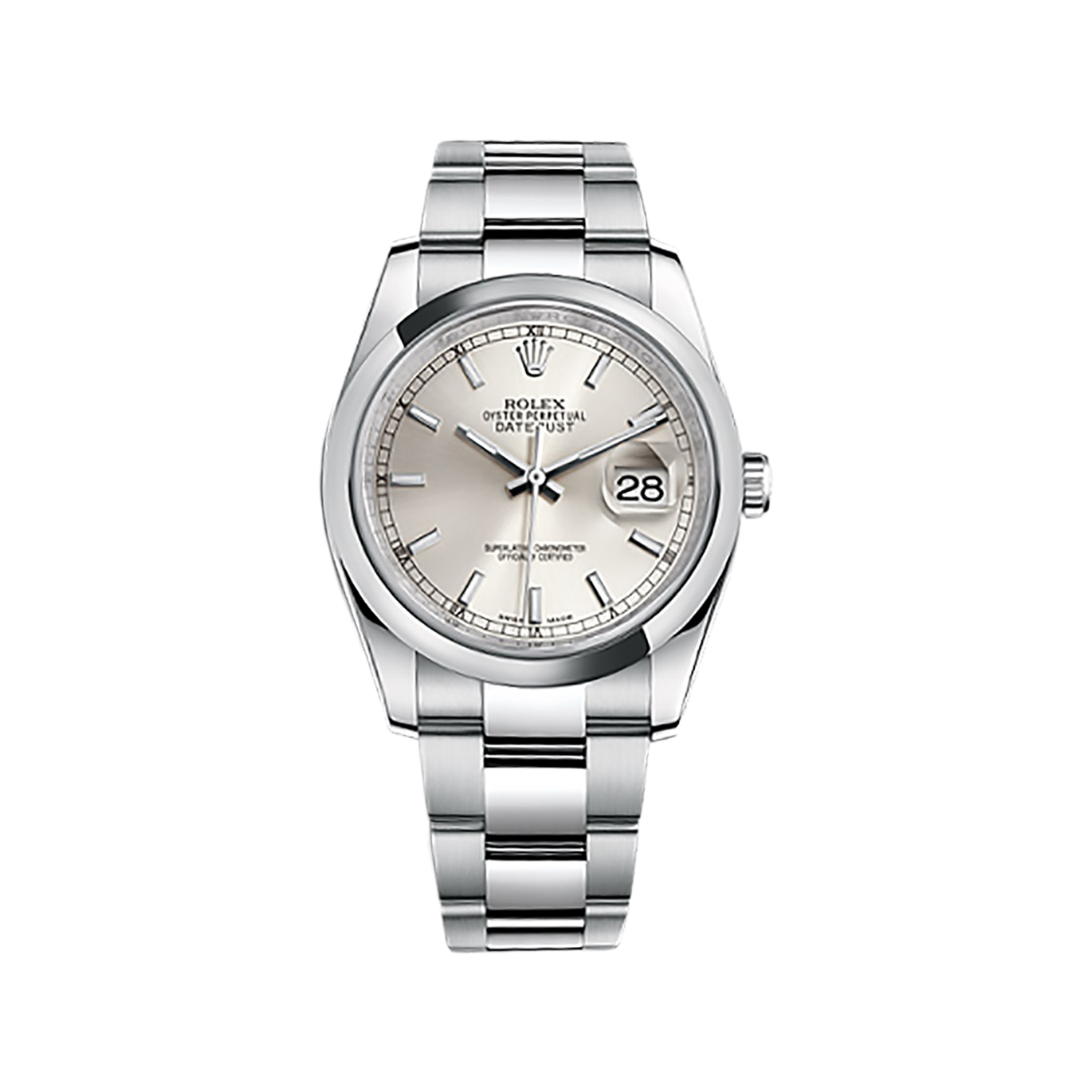 Datejust 36 116200 Stainless Steel Watch (Silver) - Click Image to Close