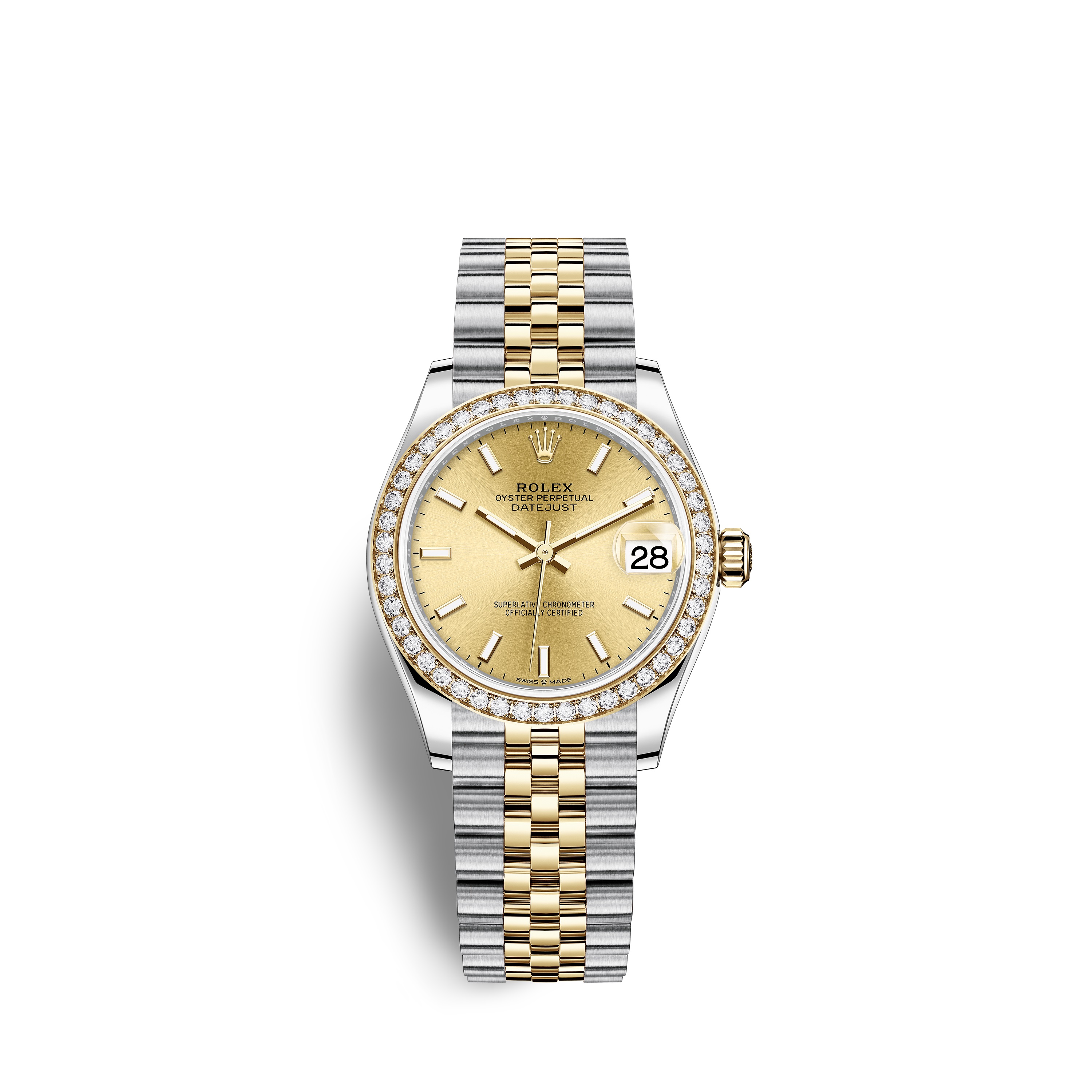 Datejust 31 278383RBR Gold & Stainless Steel Watch (Champagne-Colour)