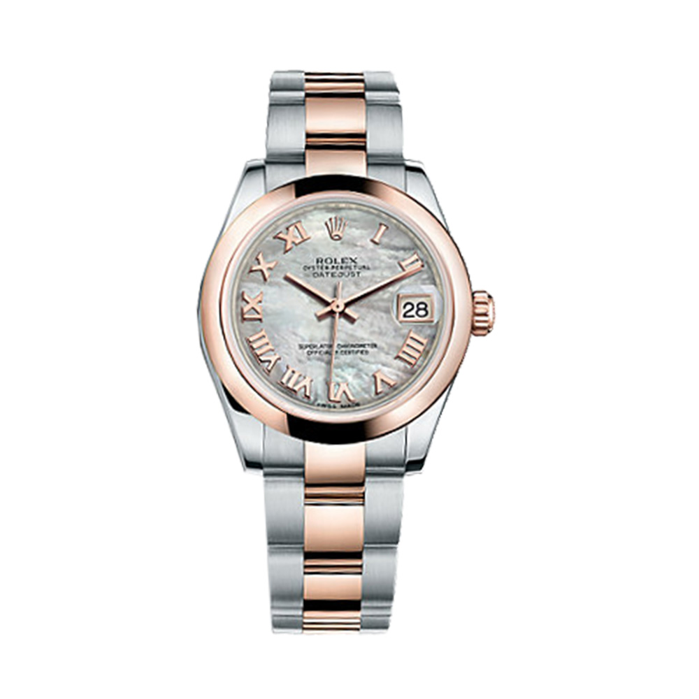 Datejust 31 178241 Rose Gold & Stainless Steel Watch (White Mother-of-Pearl)