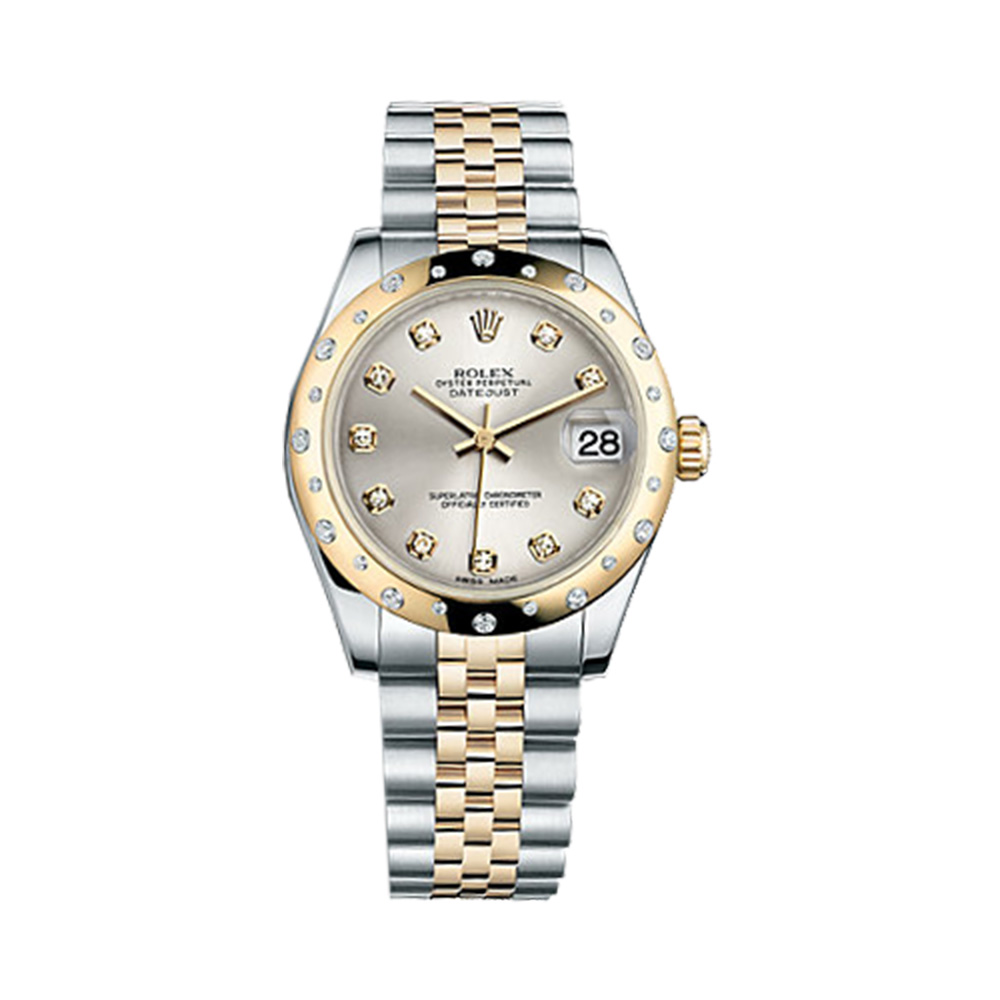 Datejust 31 178343 Gold & Stainless Steel Watch (Silver Set with Diamonds)
