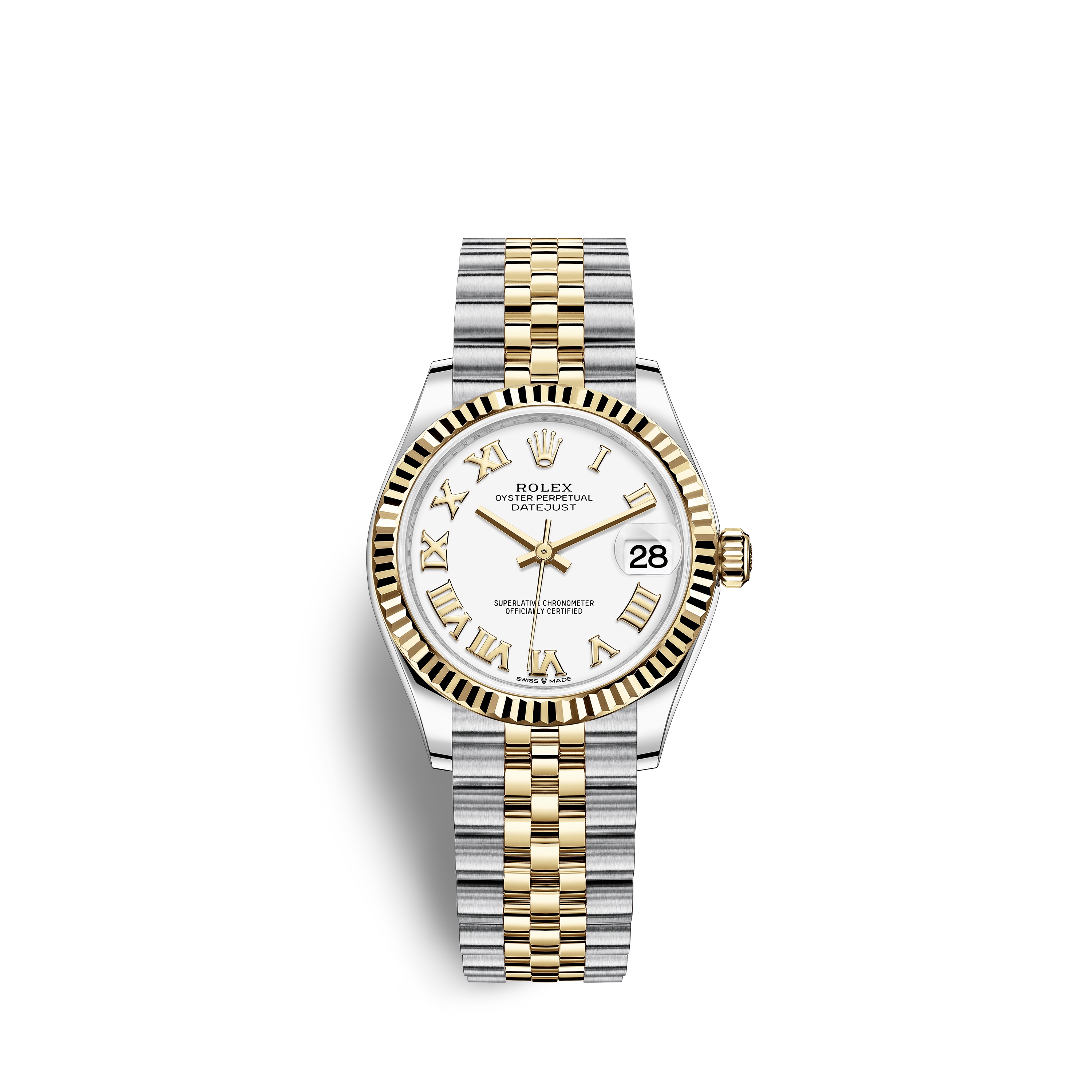 Datejust 31 278273 Gold & Stainless Steel Watch (White) - Click Image to Close